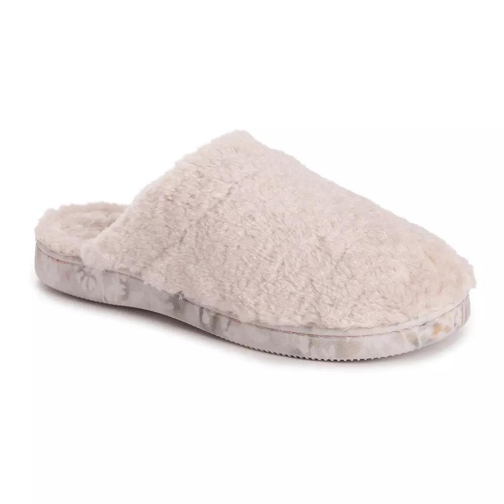 MUK LUKS Wen Shearling Women's Scuff Slippers, Size: Small, Ivory Product Image