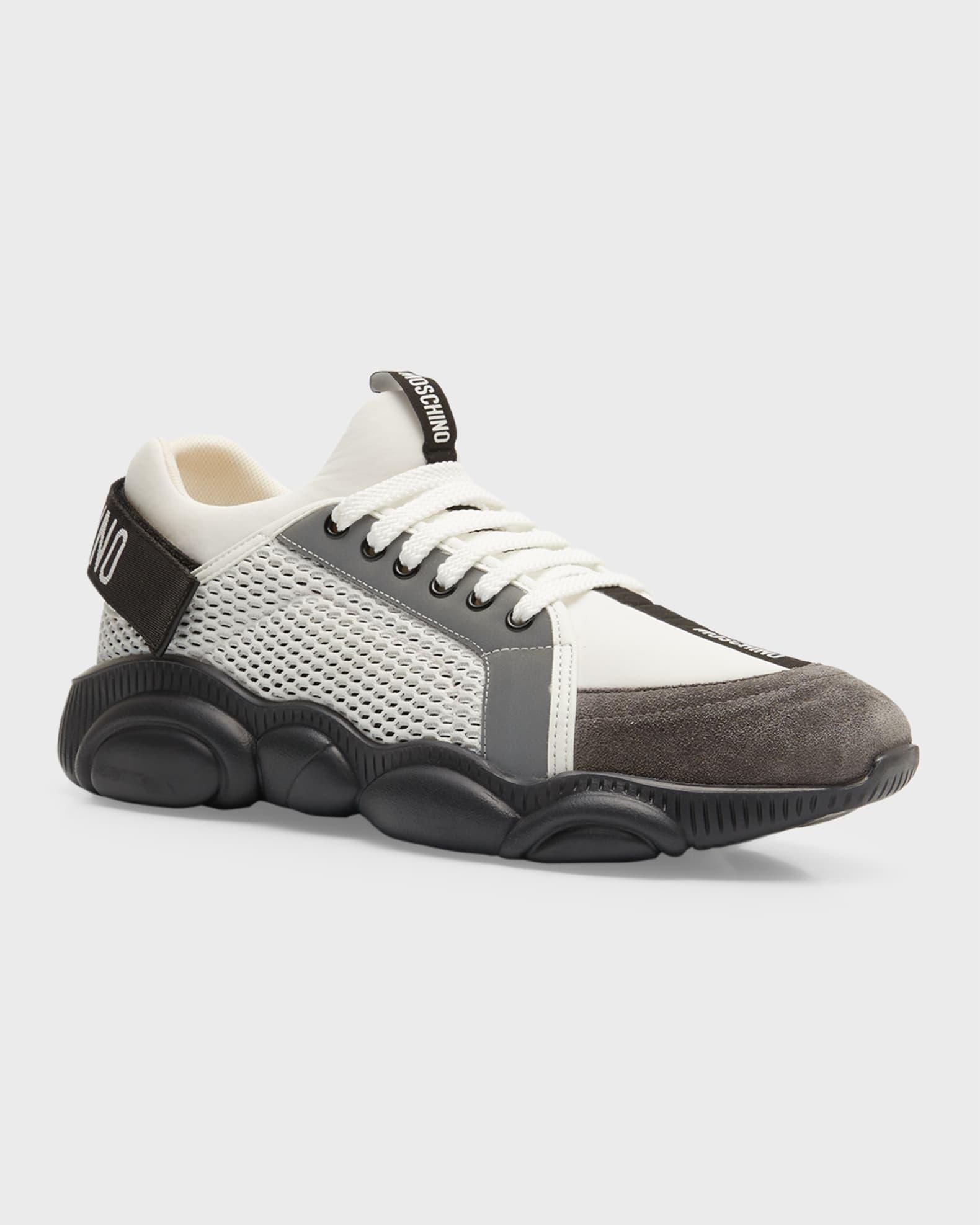 Men's Mesh Bubble Teddy Low-Top Sneakers Product Image