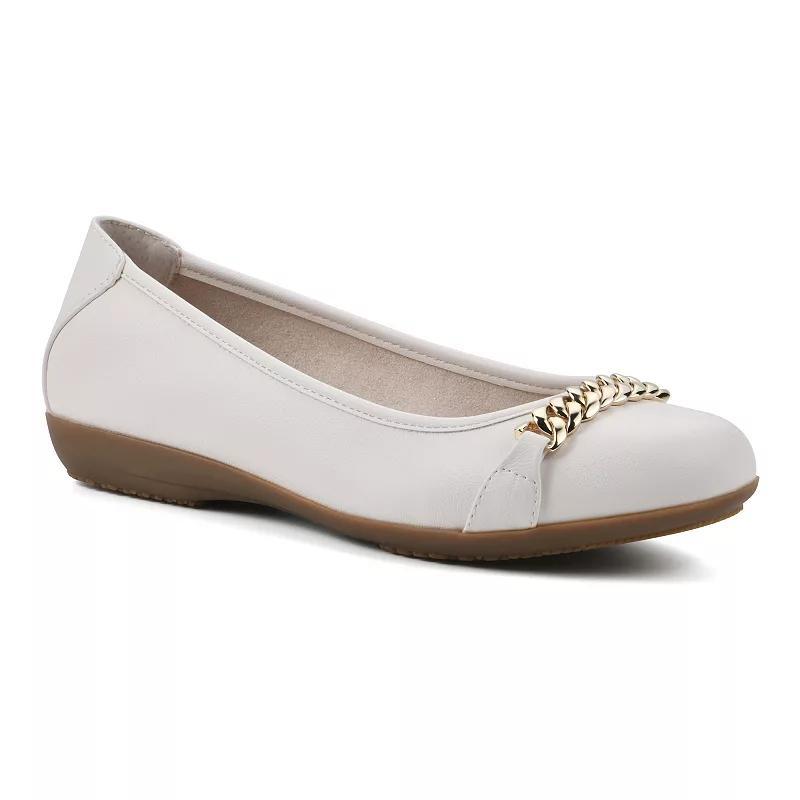 Cliffs by White Mountain Charmed Women's Ballet Flats, Size: 9.5, Ivory Smo Product Image