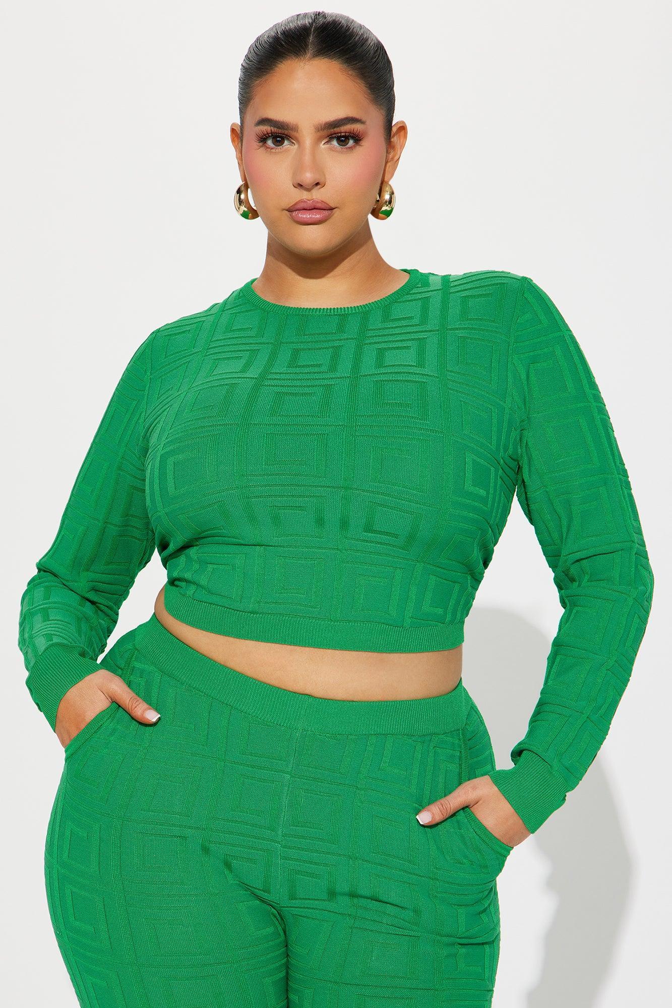 Never Complaining Sweater Legging Set - Green Female Product Image