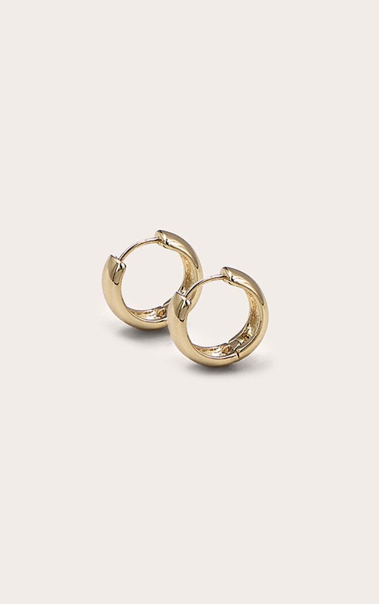 Gold Chunky Mini Hoop Earring Product Image