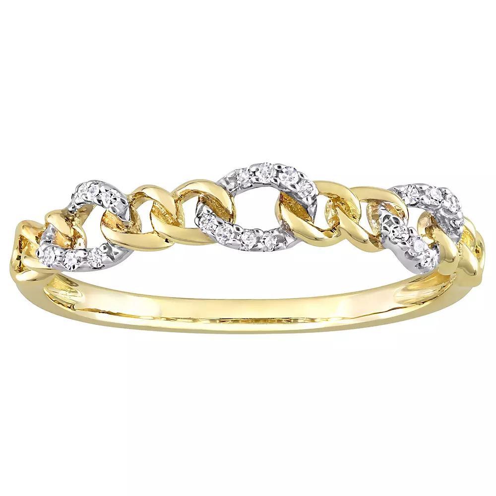 Stella Grace 10k Two-Tone Gold Diamond Accent Link Wedding Ring, Women's, Size: 8, 10k Gold Product Image