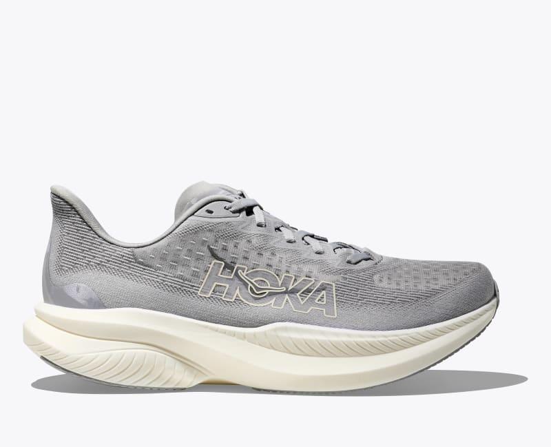 HOKA Women's Mach 6 Shoes in Black/White, Size 9 Product Image
