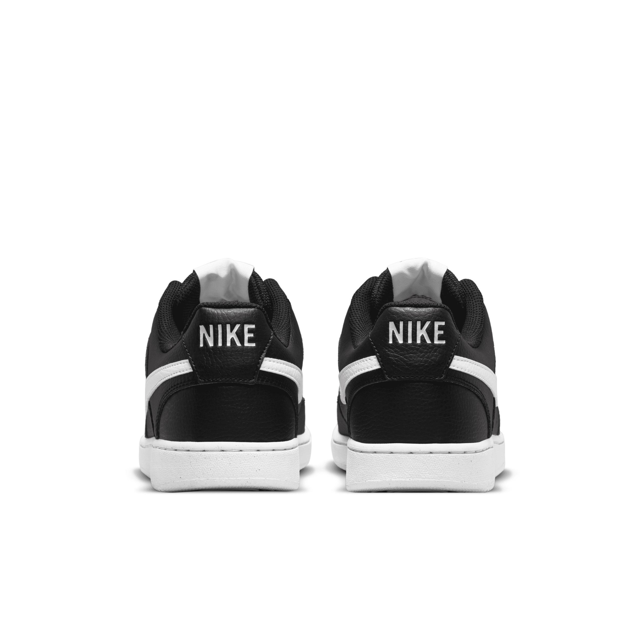 Nike Men's Court Vision Low Next Nature Casual Shoes in Black/Black Size 11.5 Leather Product Image