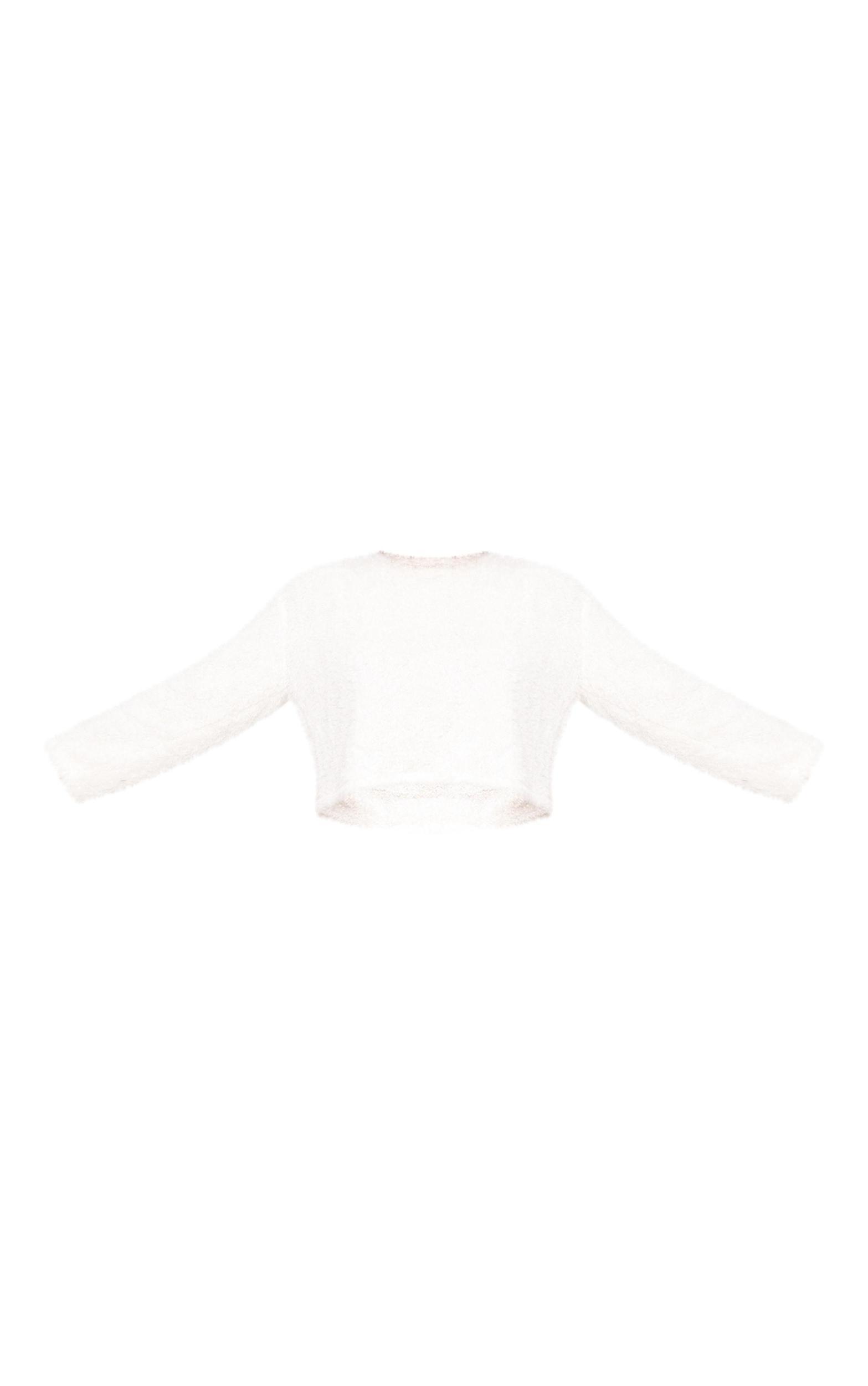 Cream Cosy Fleece Long Sleeve Pj Top Product Image