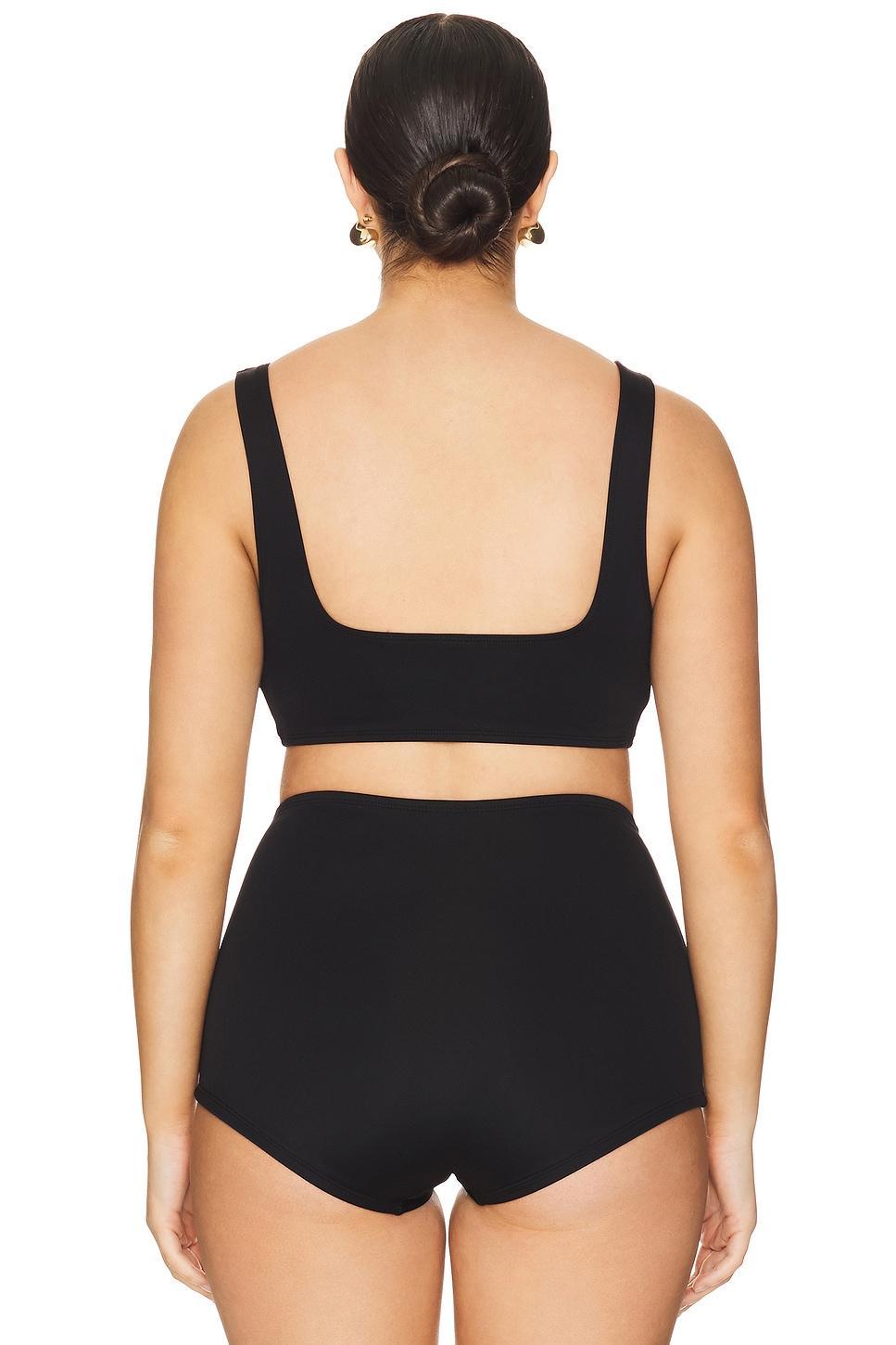 Square Neck Compression Swim Top Good American Product Image
