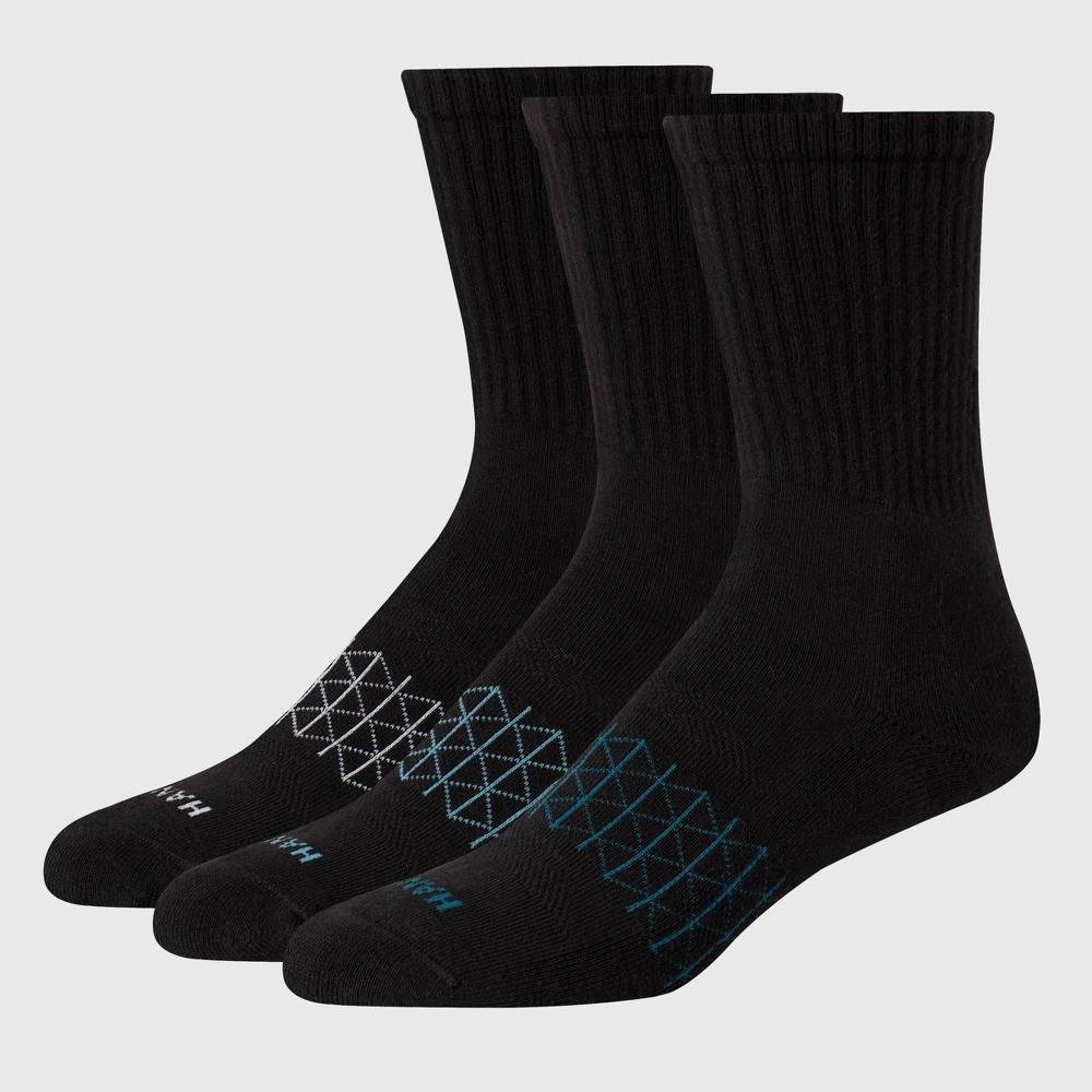Hanes Mens 3pk Absolute Active Cushioned Crew Socks 6-12: Arch Support Product Image