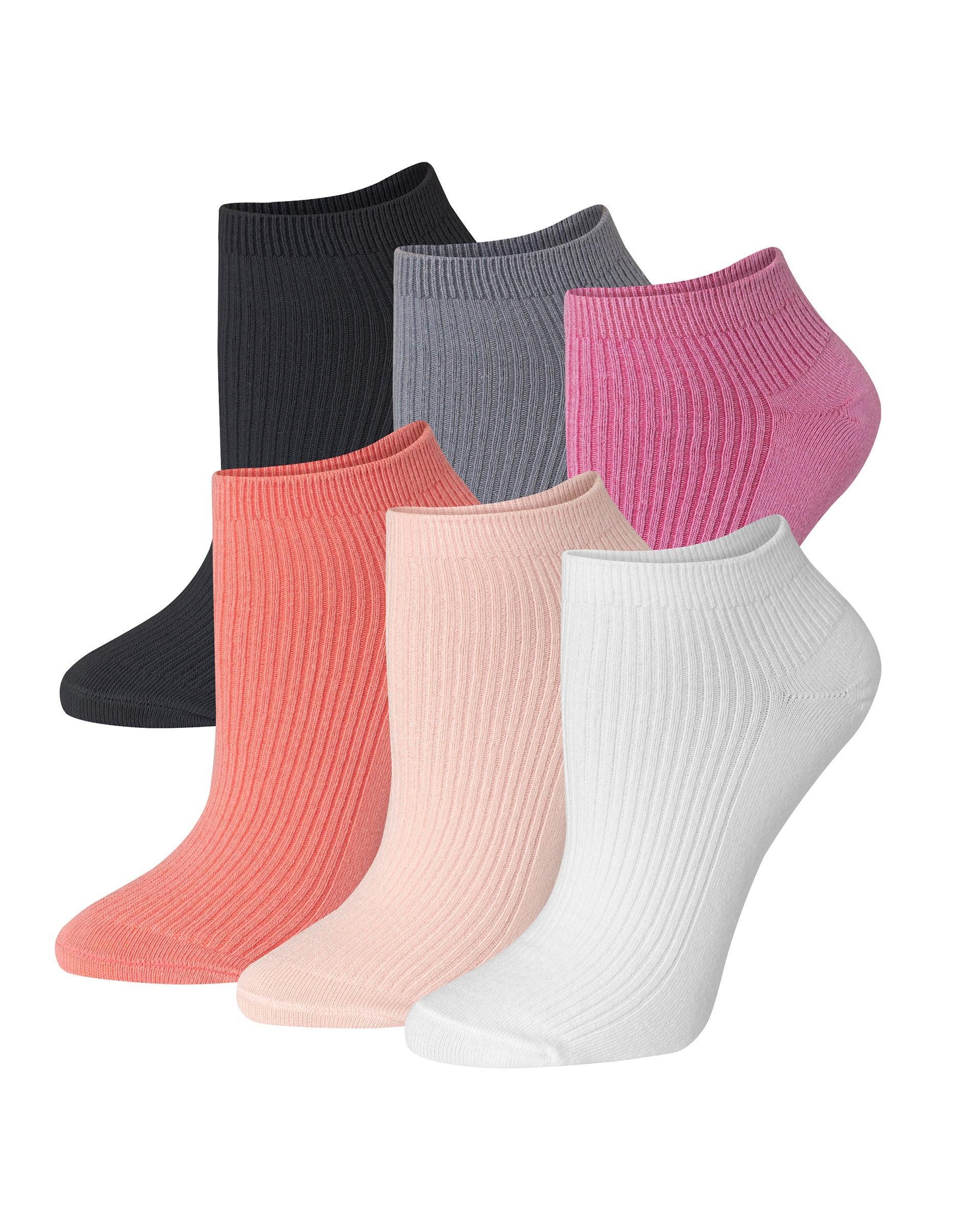Hanes Originals Womens SuperSoft No Show Socks, 6-Pairs Green 5-9 Product Image