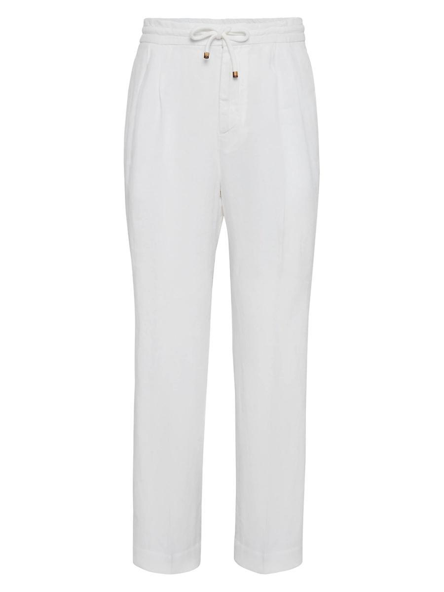 Mens Garment Dyed Leisure Fit Trousers Product Image