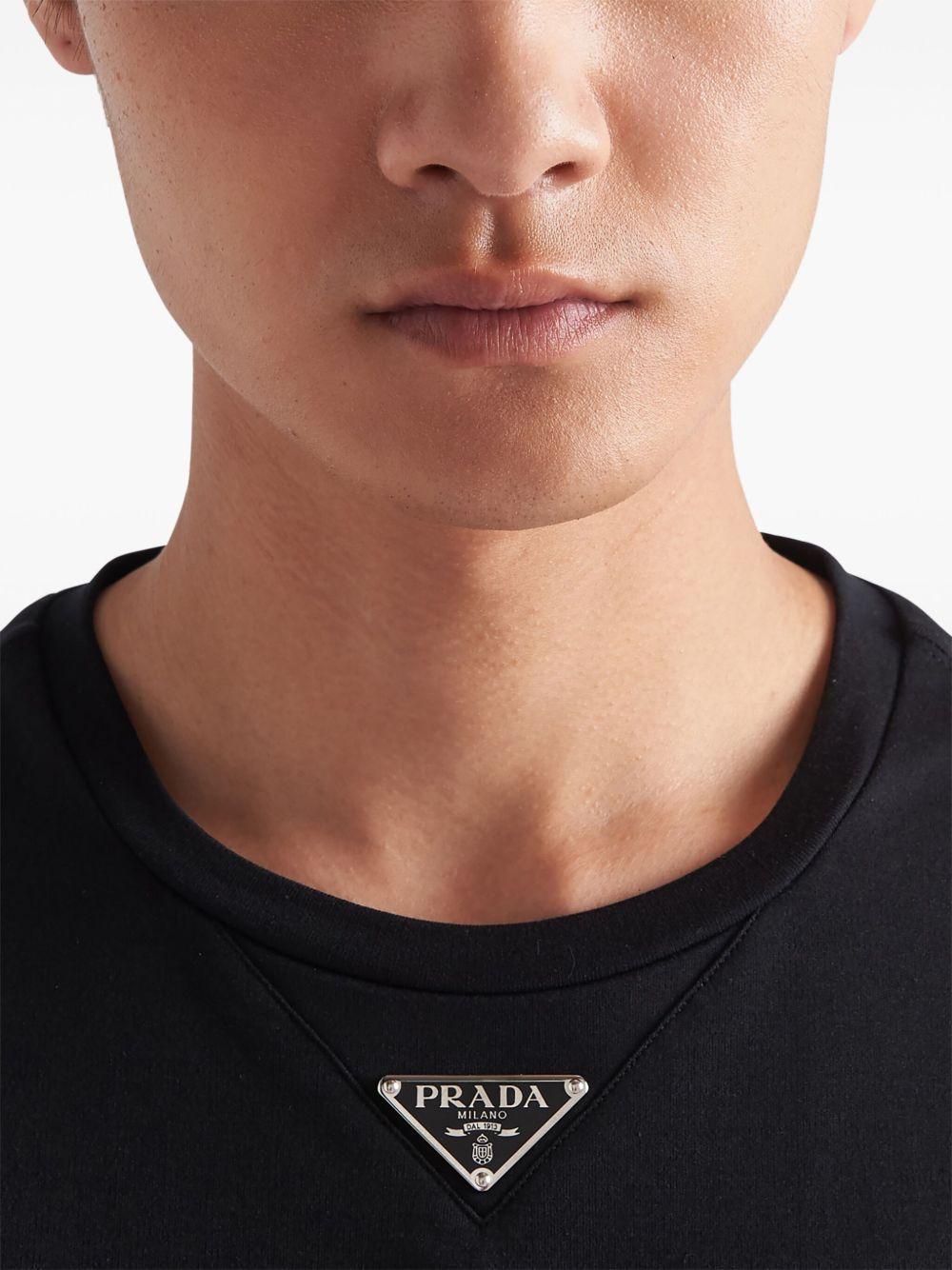 triangle-logo cotton T-shirt Product Image
