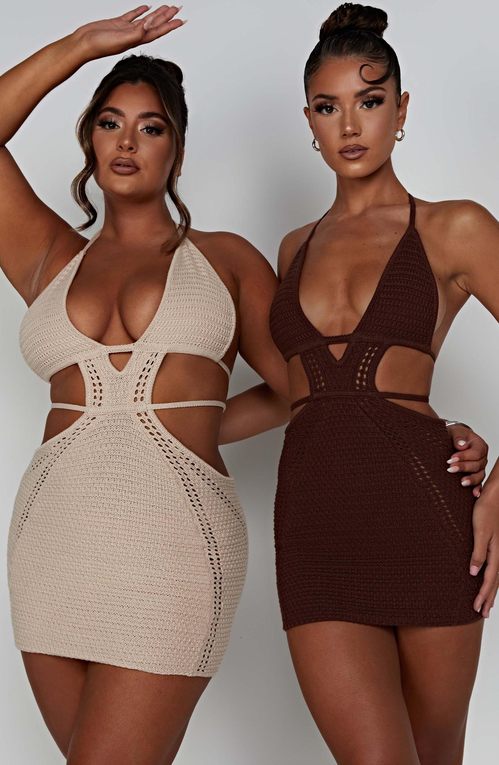 Selena Mini Dress - Cream Product Image