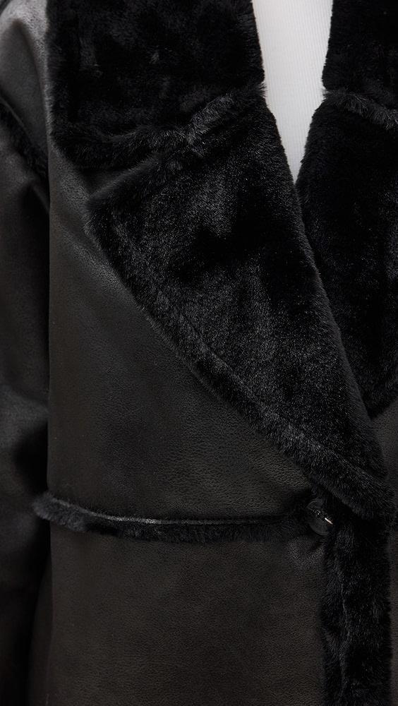Avec Les Filles Faux Shearling Longline Coat | Shopbop Product Image