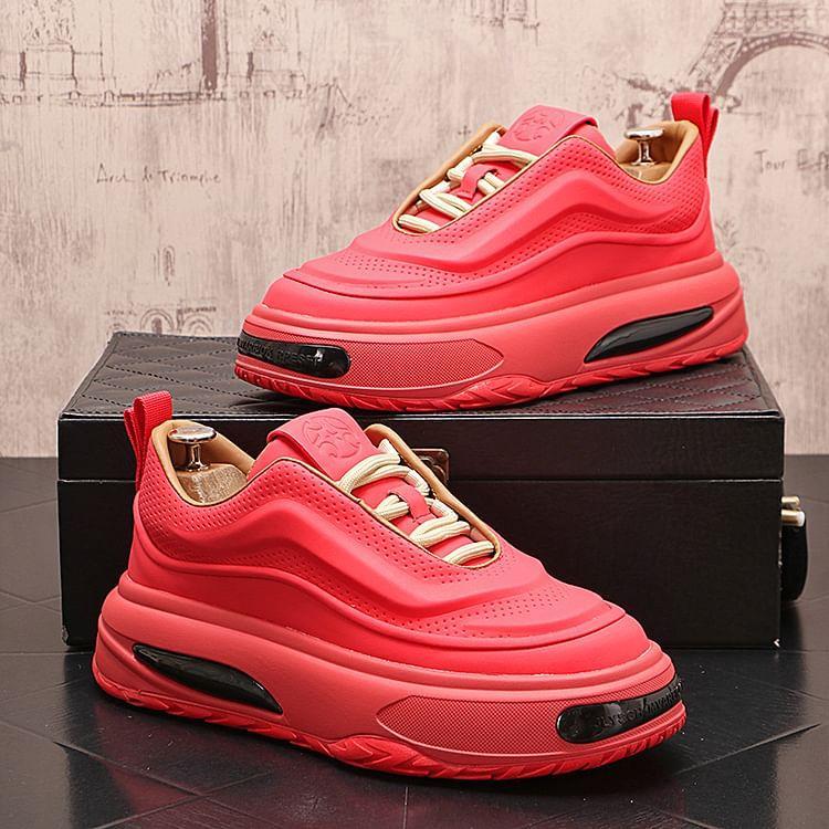 Lace-Up Platform Sneakers Product Image