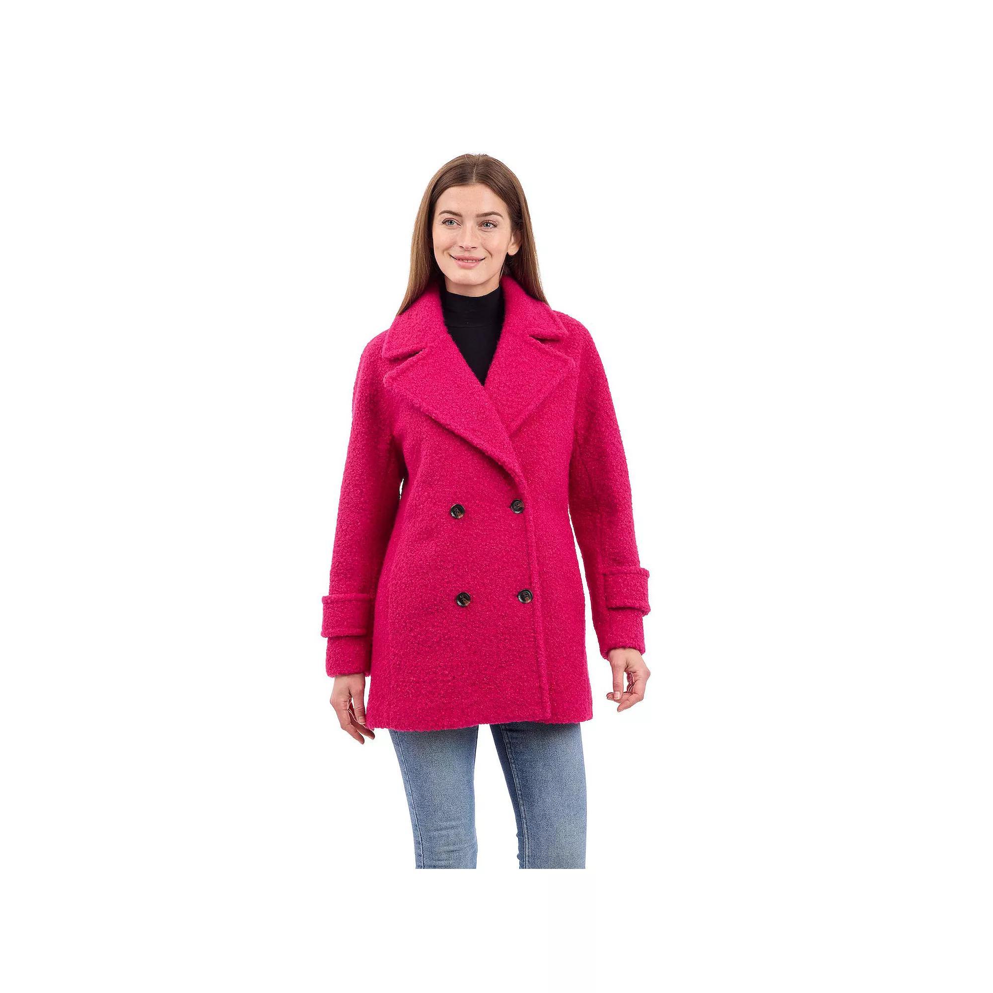 Women's BCBGeneration Double-Breasted Faux Wool Coat, Size: Medium, Oatmeal Product Image