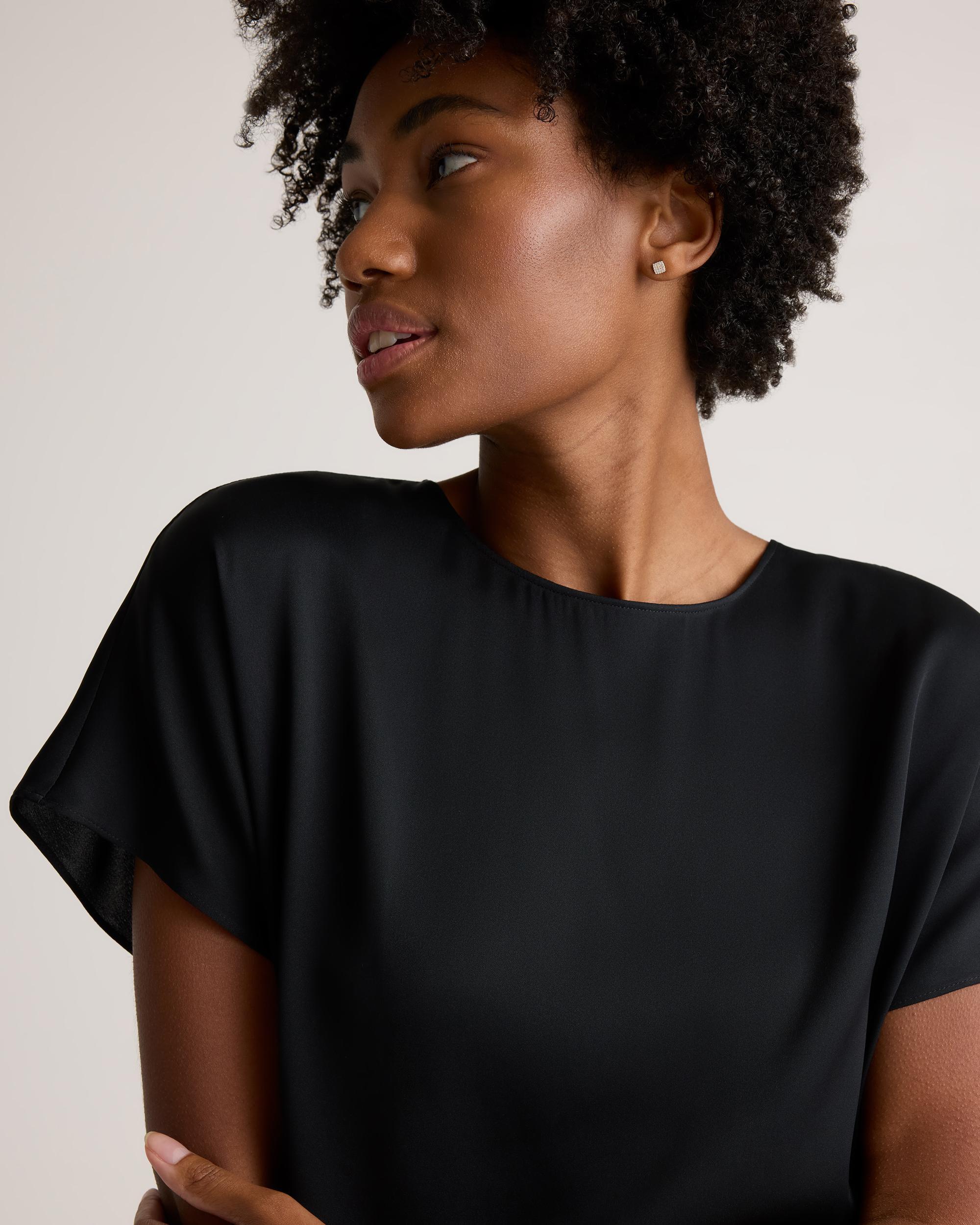 Quince | Women's Washable Stretch Silk Split Hem T-Shirt Mulberry Silk Product Image