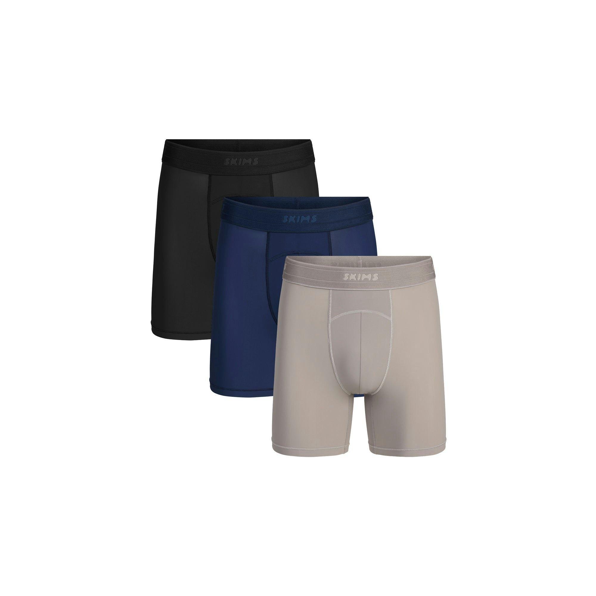 SKIMS SPORT MENS 5" BOXER BRIEF 3-PACK | NAVY SMOKE MULTI Product Image