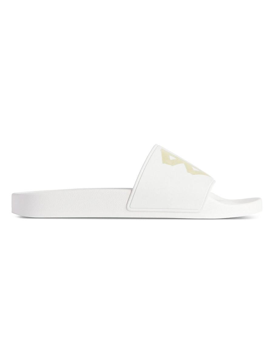 Mens Slide Flat Mules in Monogram 72 Denim Product Image
