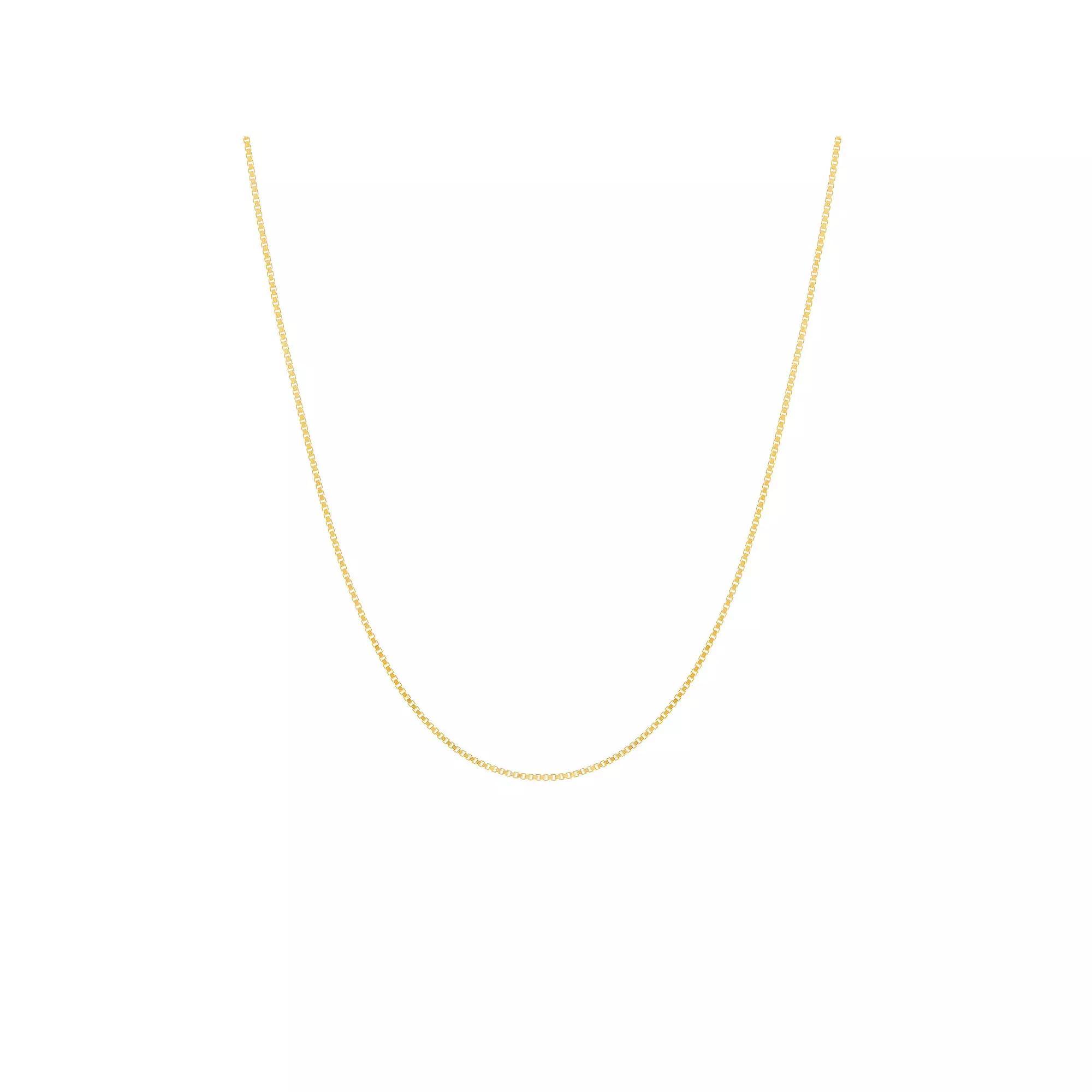 PRIMROSE 24k Gold Plated Box Chain Necklace, Women's, Size: 18", Yellow Gold Tone Product Image