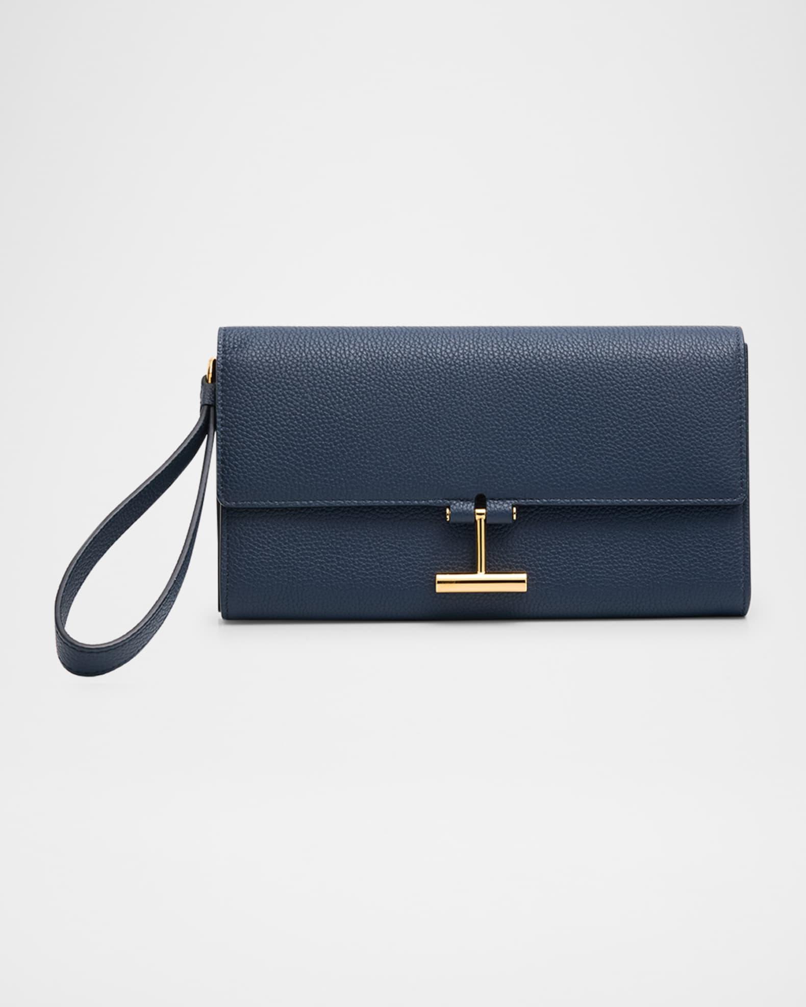 Tara Flap Pouch Wristlet in Grain Leather  Product Image