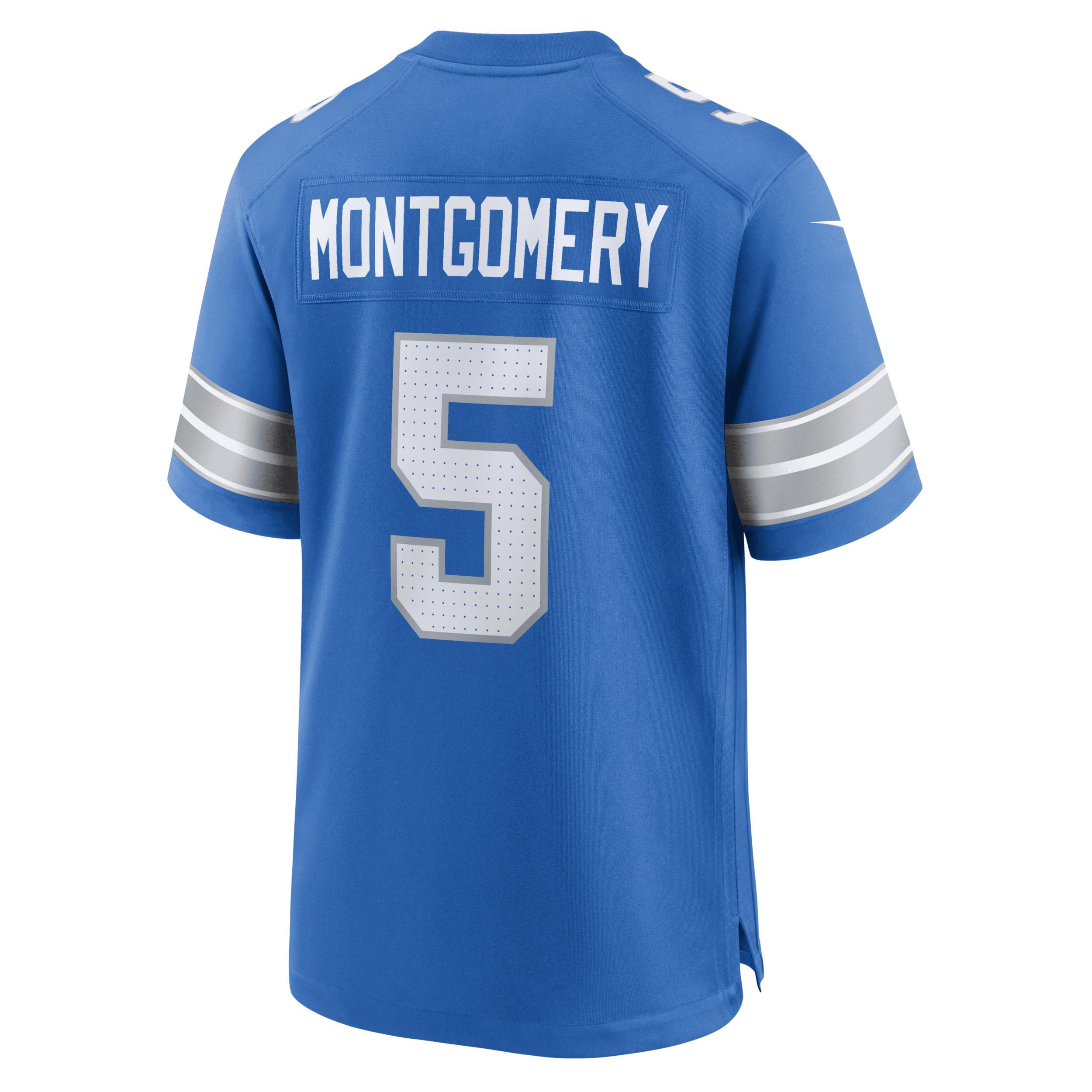 Men's Nike David Montgomery Blue Detroit Lions Game Jersey, Size: Medium Product Image
