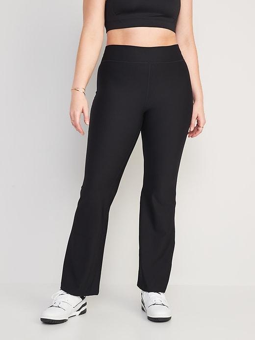 Extra High-Waisted PowerSoft Rib Flare Leggings Product Image
