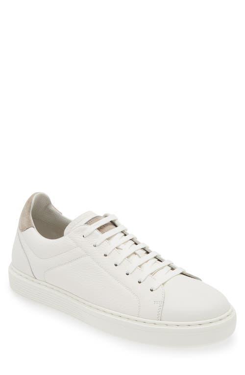 Mens Grained Calfskin Low-Top Sneakers Product Image
