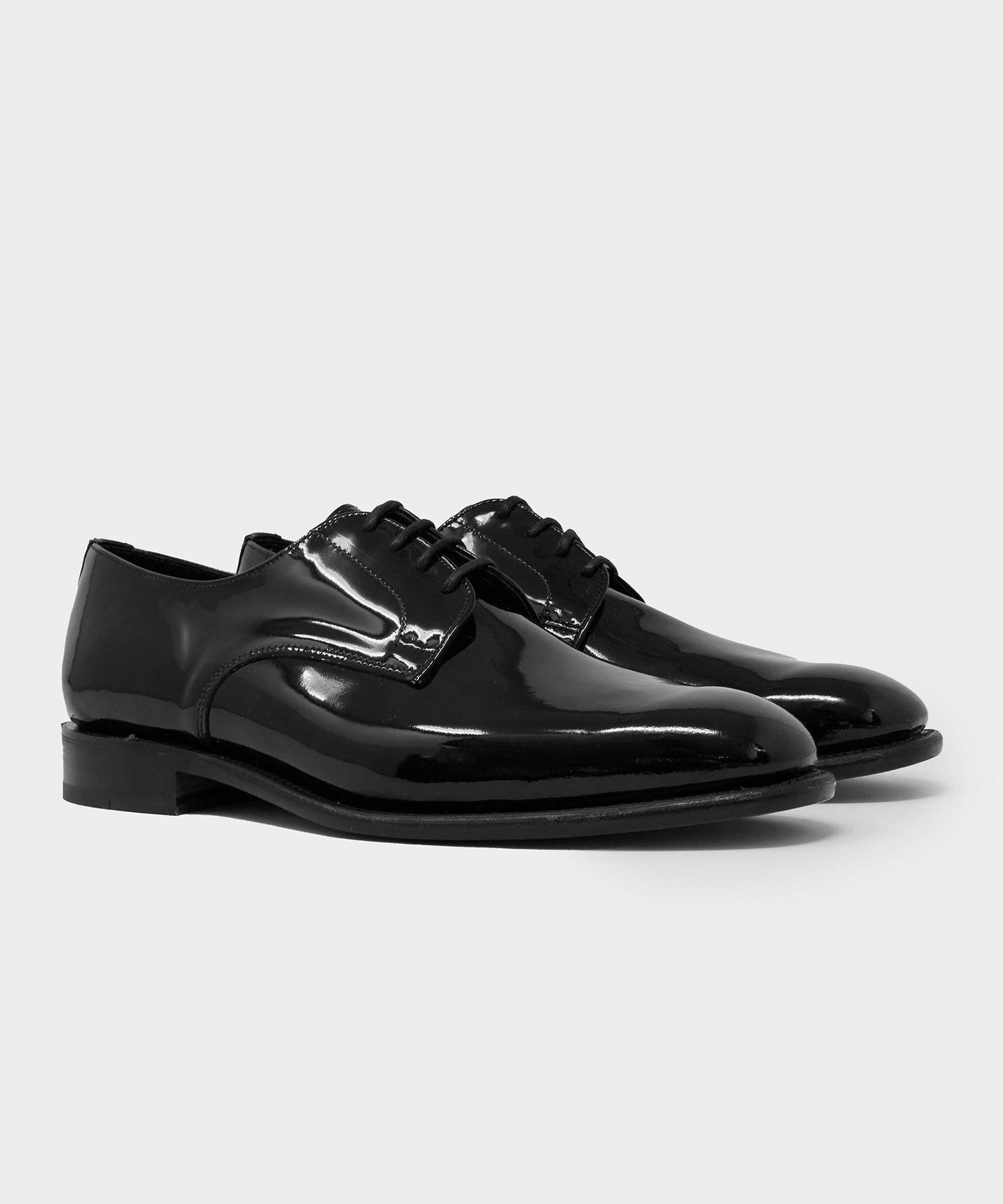 Todd Snyder x Sanders Gibson Derby in Black Patent Leather Product Image
