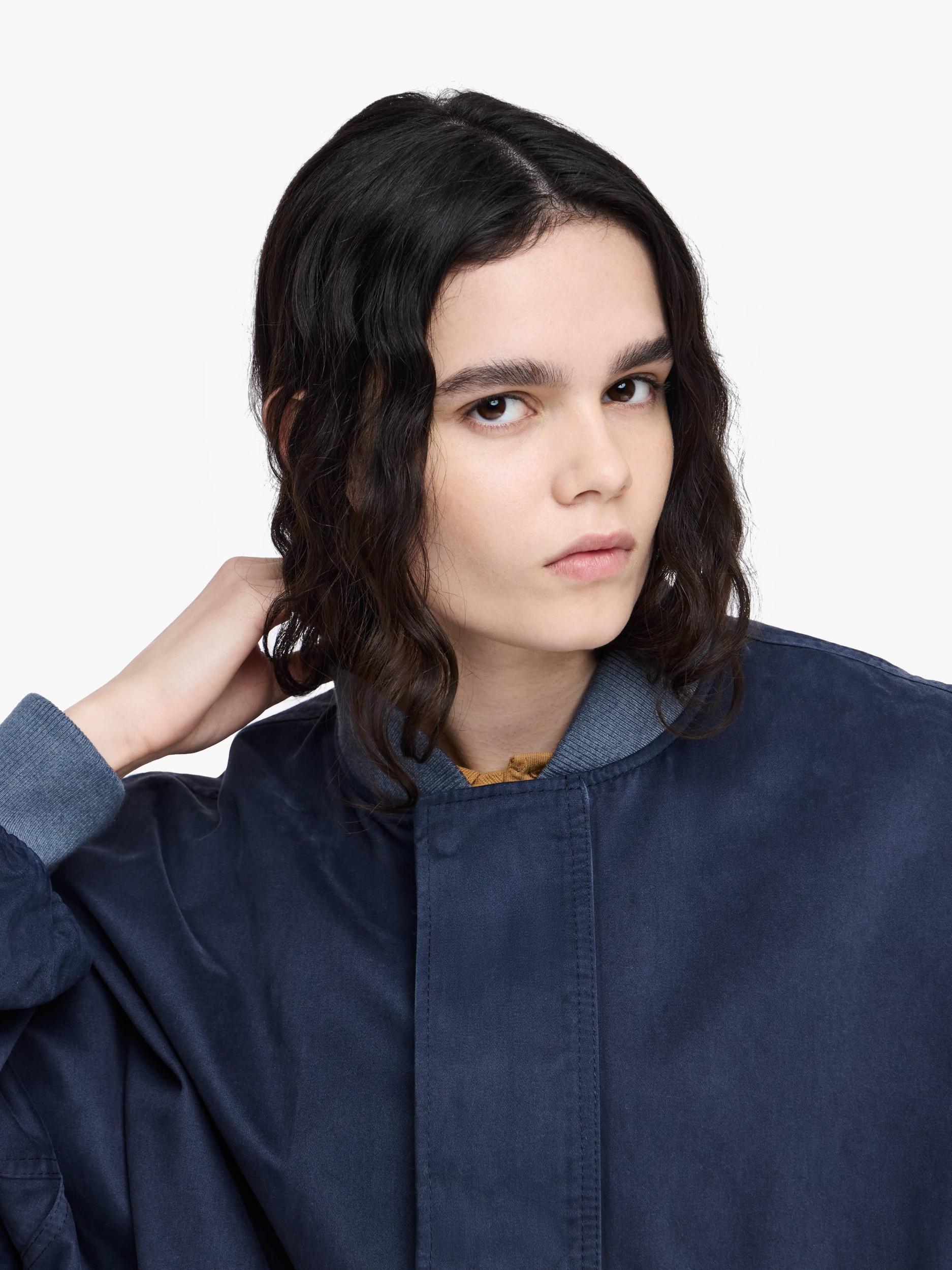 RELAXED COTTON BOMBER JACKET Product Image