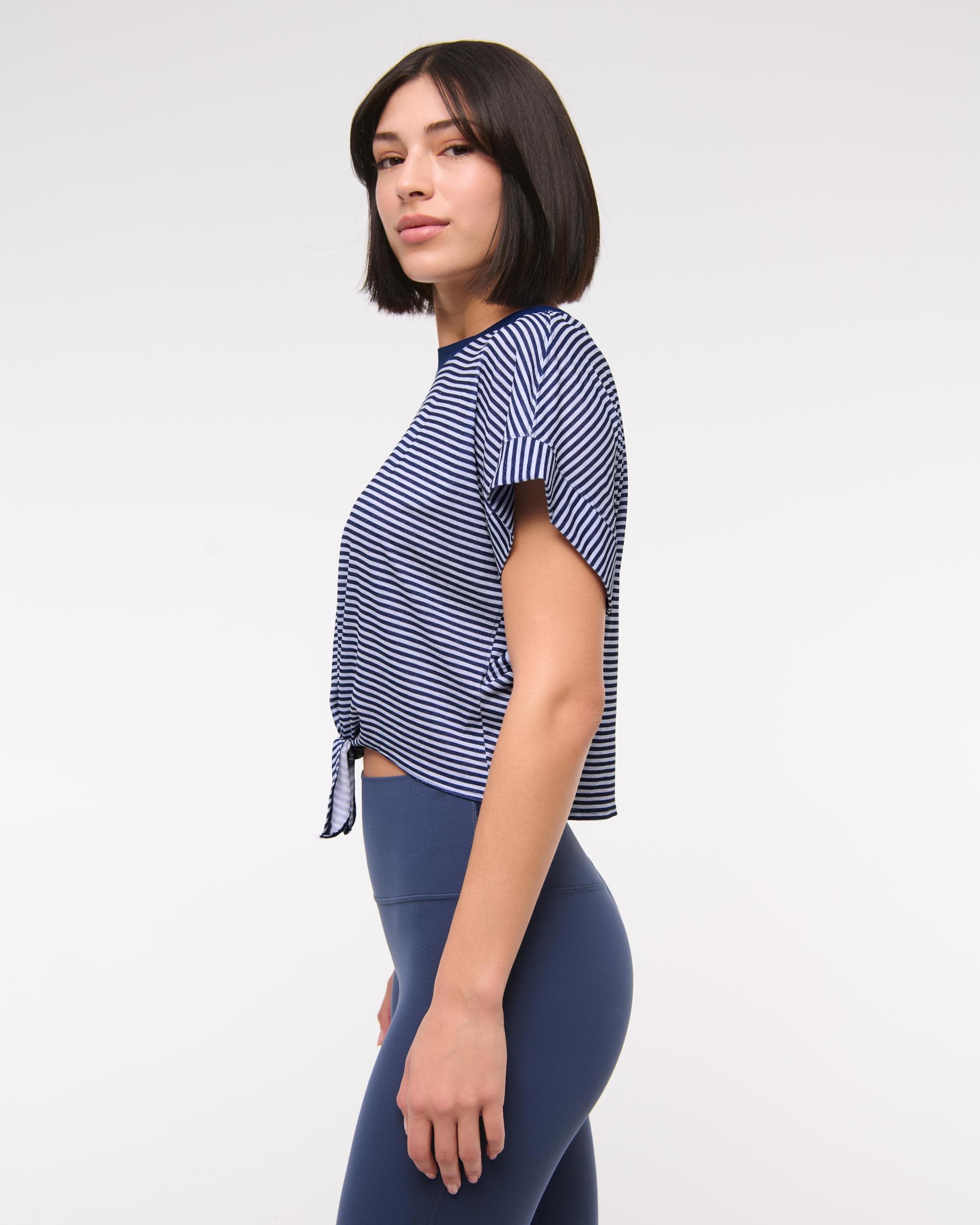YPB Active Featherweight Tie-Front Tee Product Image