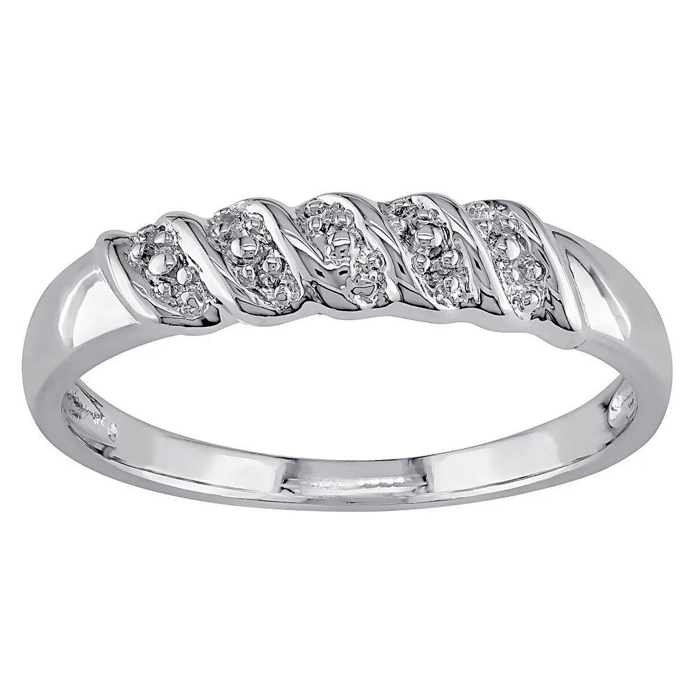 Stella Grace Sterling Silver Braided Design Wedding Band, Women's, Size: 7.50 Product Image
