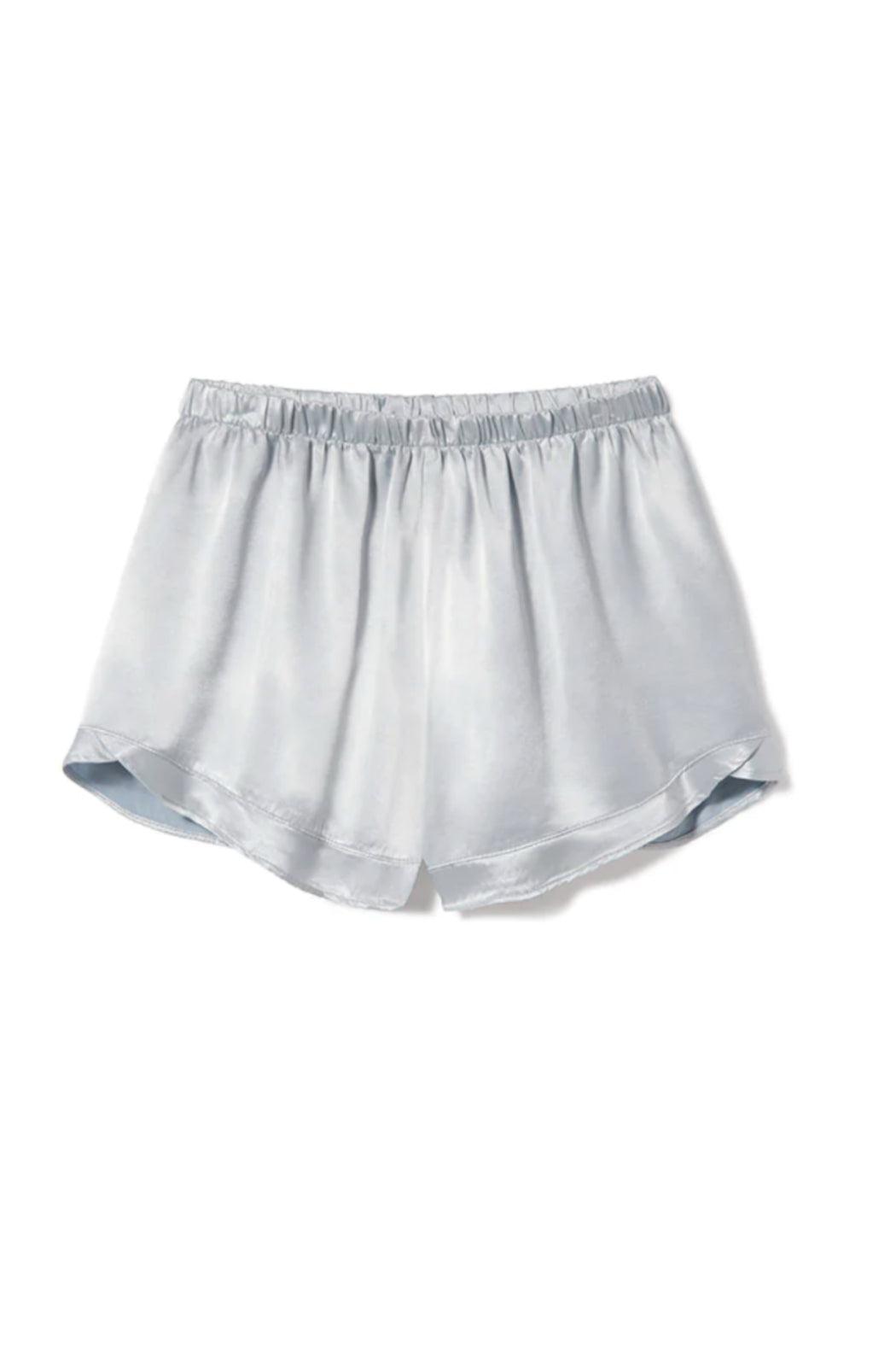 SPENCER SATIN SHORT WITH HIGH WAIST AND RUFFLE Product Image