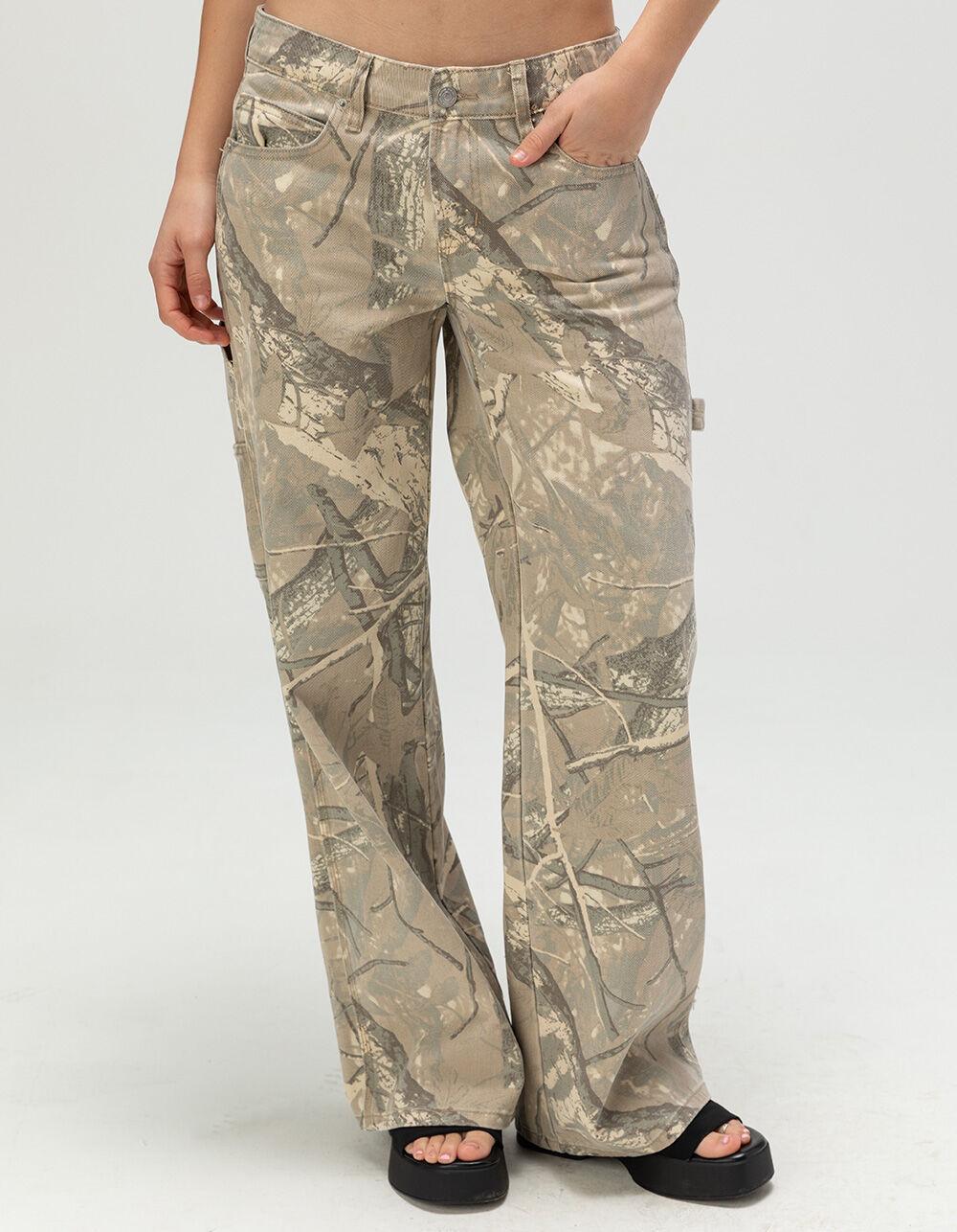 RSQ Womens Low Rise Camo Baggy Carpenter Jeans - BRN/MULTI Product Image