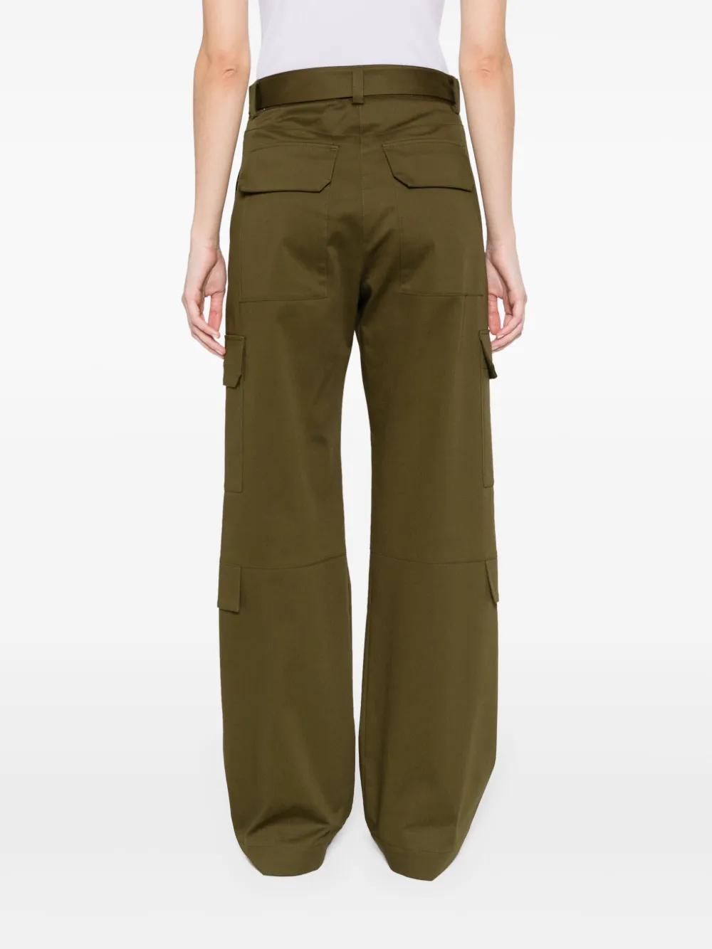 MSGM Straight-leg Cargo Trousers In Green Product Image