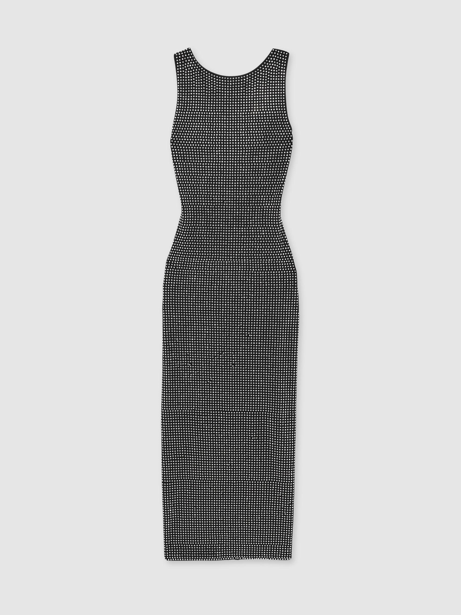 Good American Crystal Bodycon Dress in Black Product Image