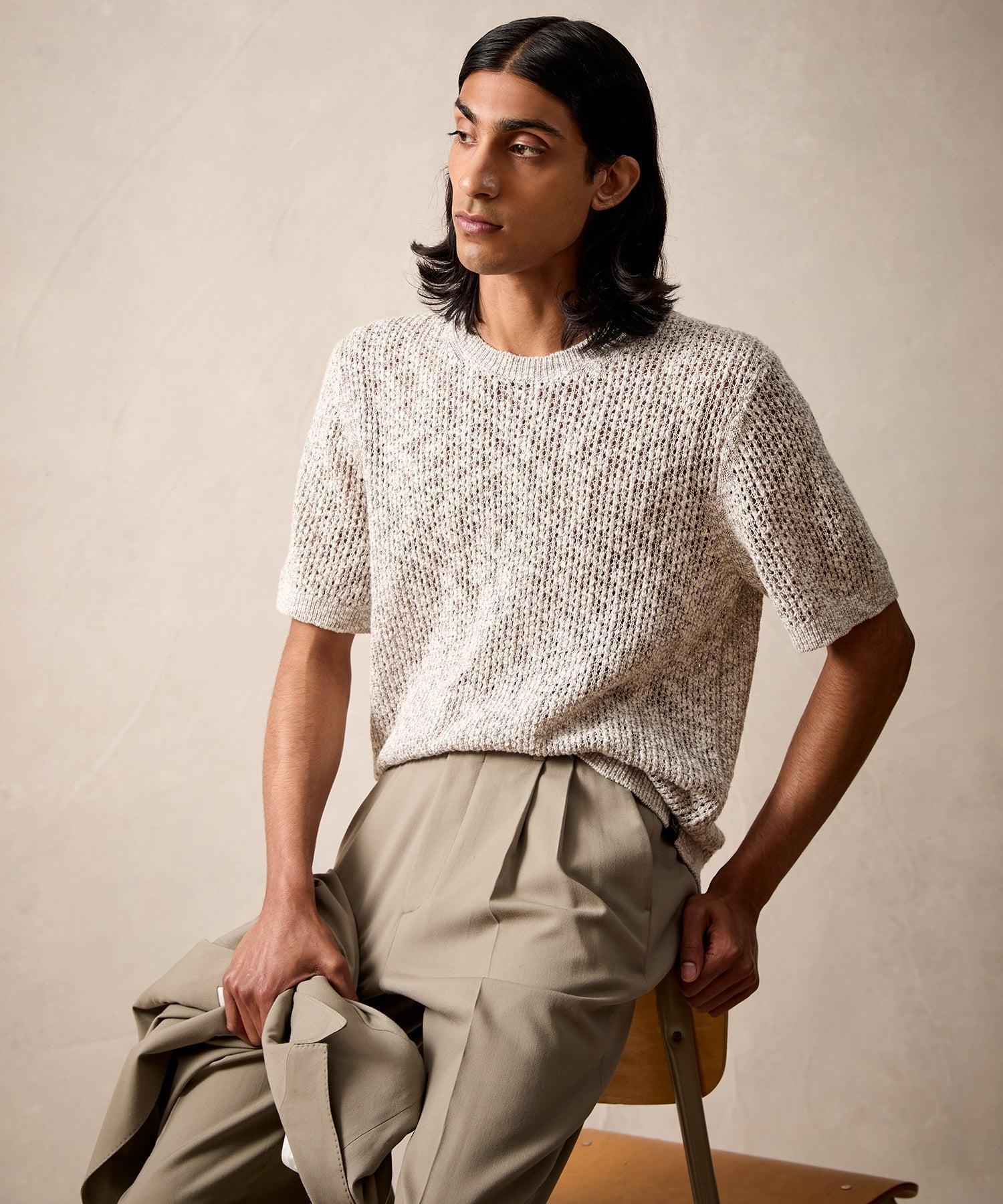Mesh Slub Tee in Graystone Product Image