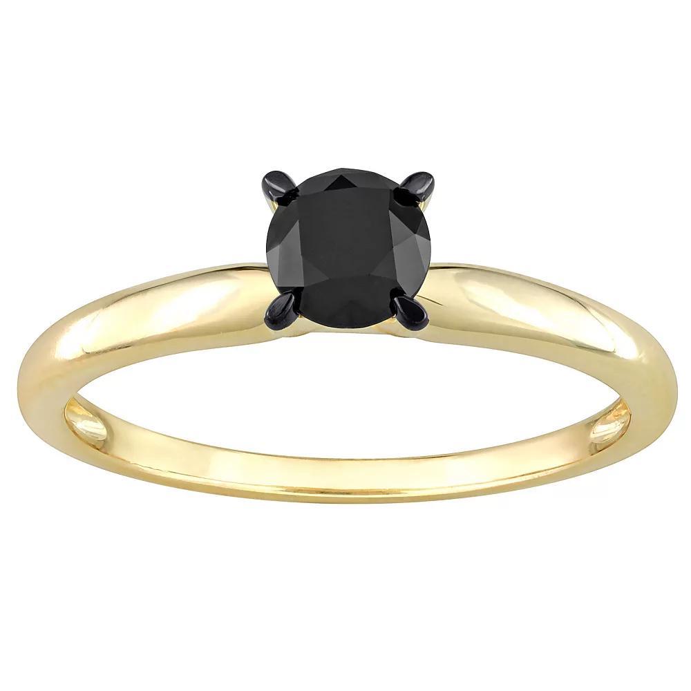Stella Grace 14k Gold 3/4 Carat T.W Black Diamond Solitaire Ring, Women's, Size: 8.50 Product Image
