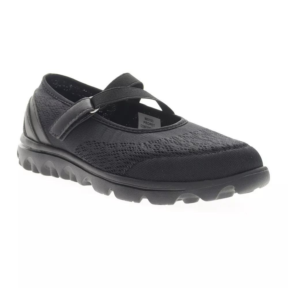 Propet TravelActiv Women's Mary Jane Walking Shoes, Size: 6 XW, All Black Product Image