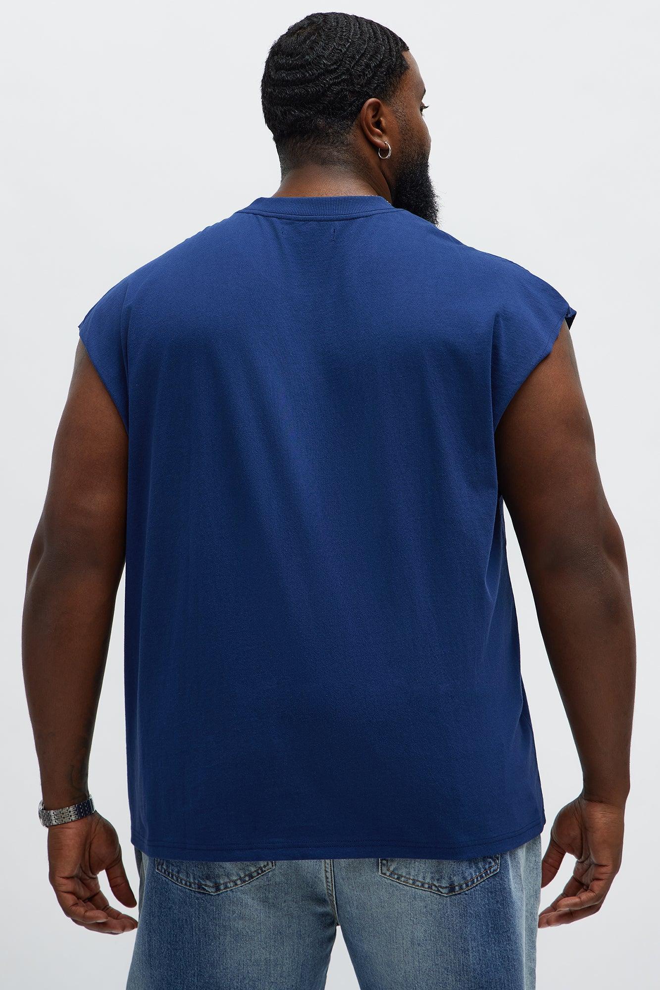 Relaxed Heavyweight Muscle Tee - Navy Product Image