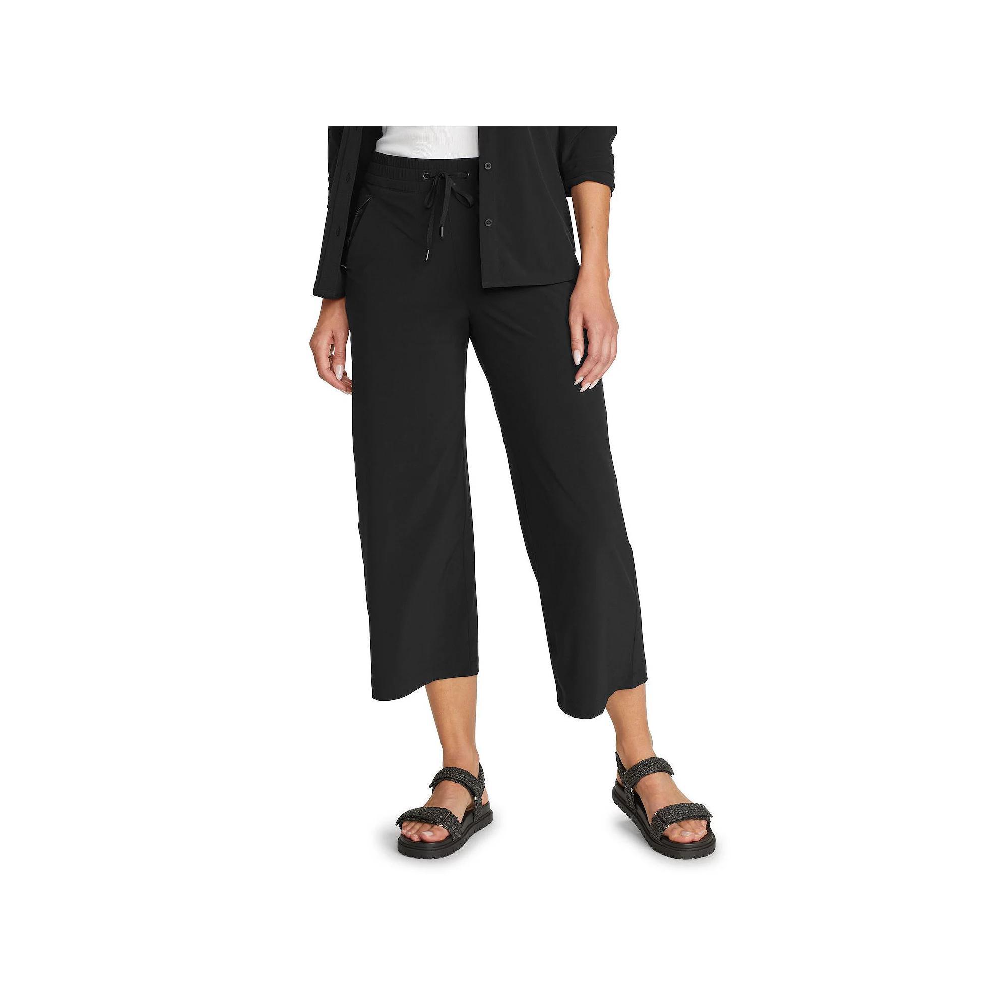 Petite Eddie Bauer Departure Wide Leg Pants, Women's, Size: Large, Black Product Image