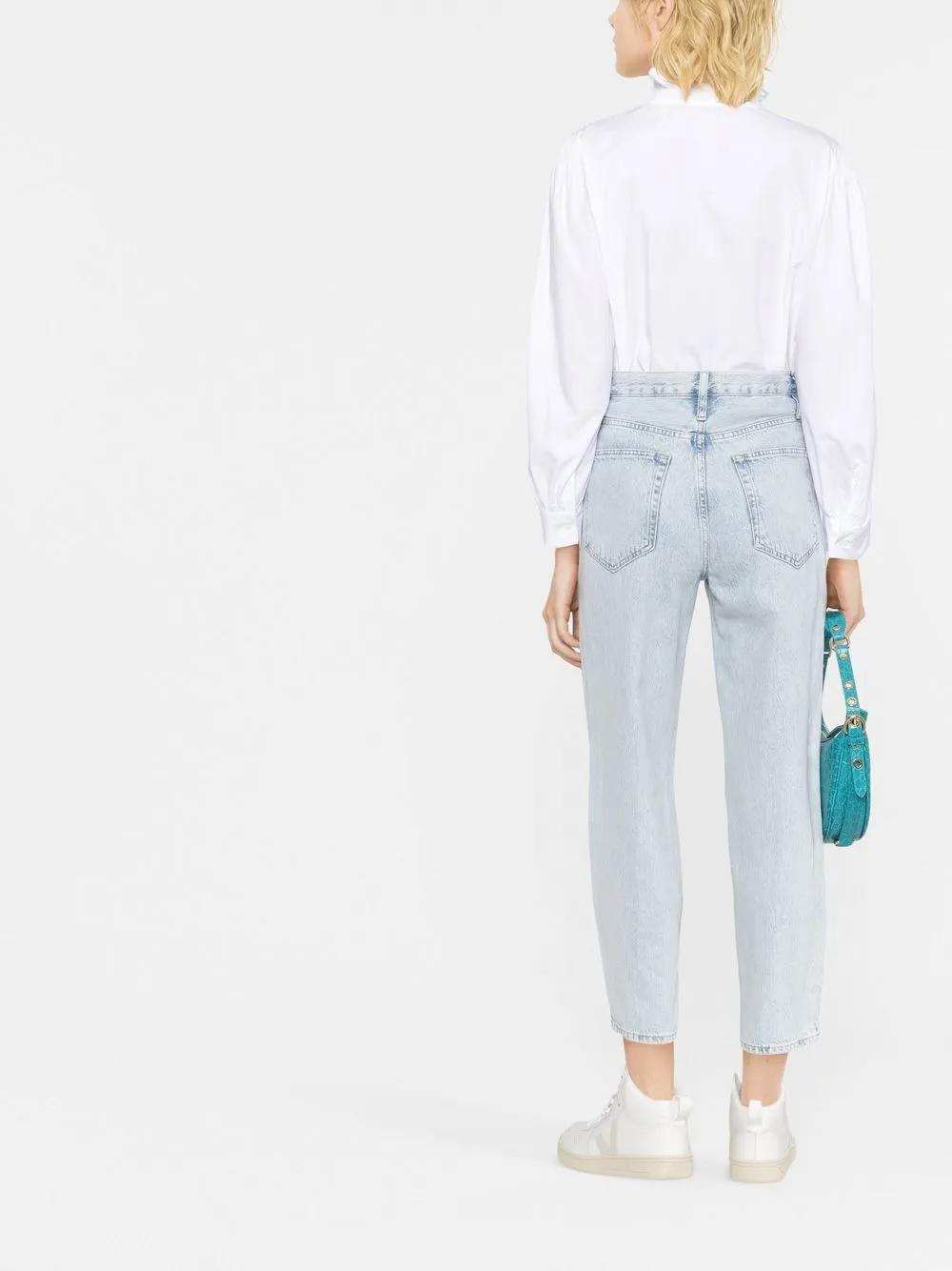 ruffled-collar long-sleeve shirt Product Image