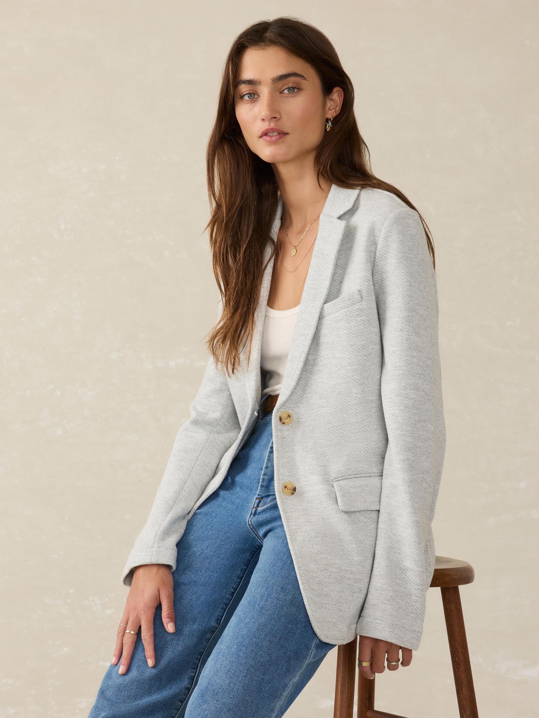 Inlet Knit Blazer - Heather Grey Female Product Image