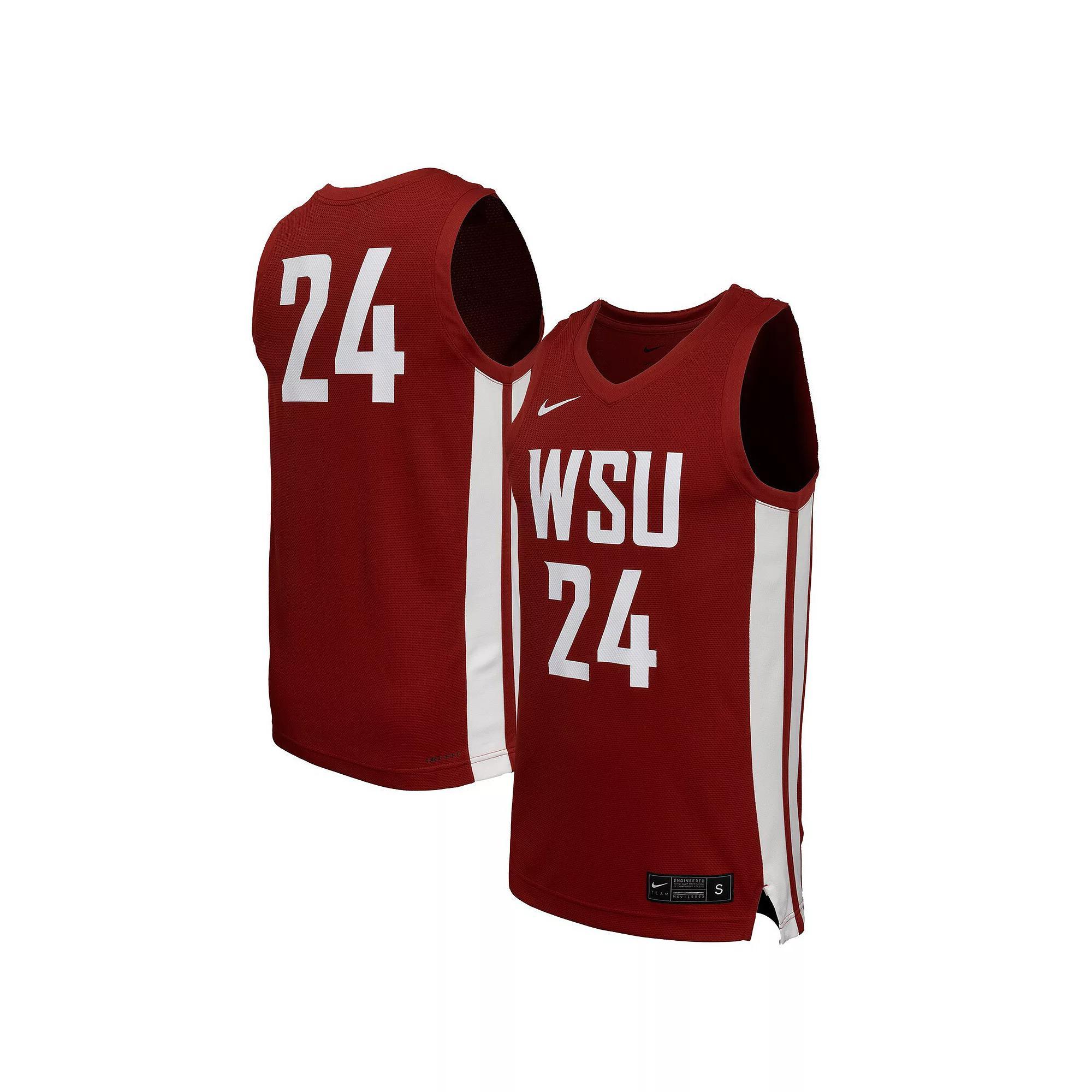 Men's Nike  Crimson Washington State Cougars  Replica Basketball Jersey, Size: 2XL, Wsc Red Product Image
