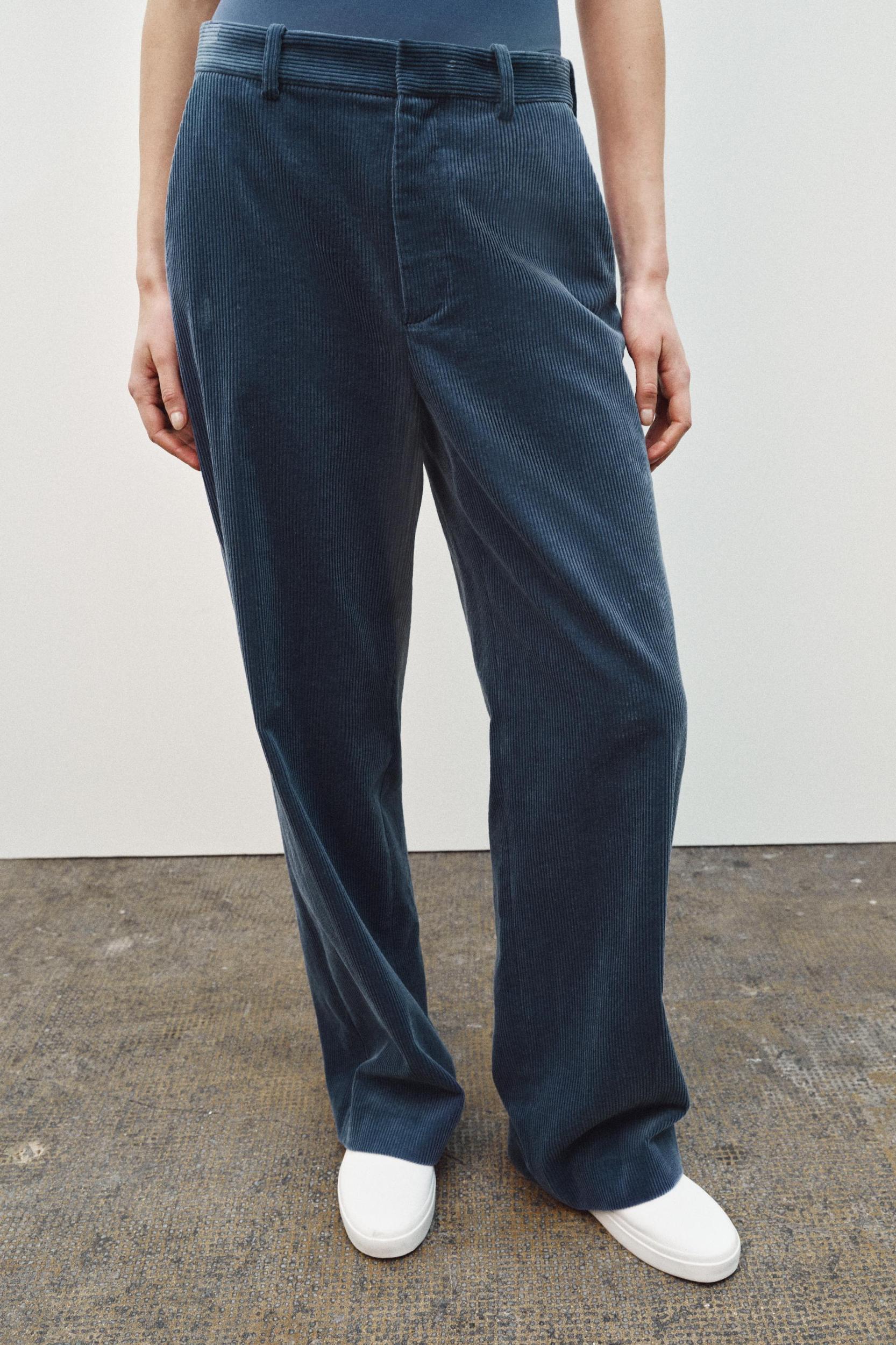 STRAIGHT LEG CORDUROY PANTS ZW COLLECTION Product Image