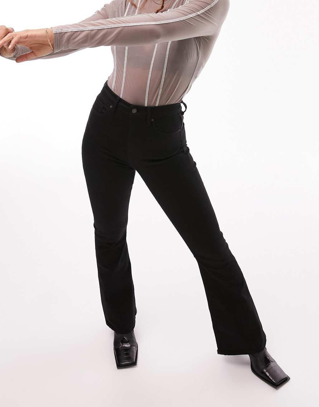 Topshop Hourglass Jamie flare jeans Product Image