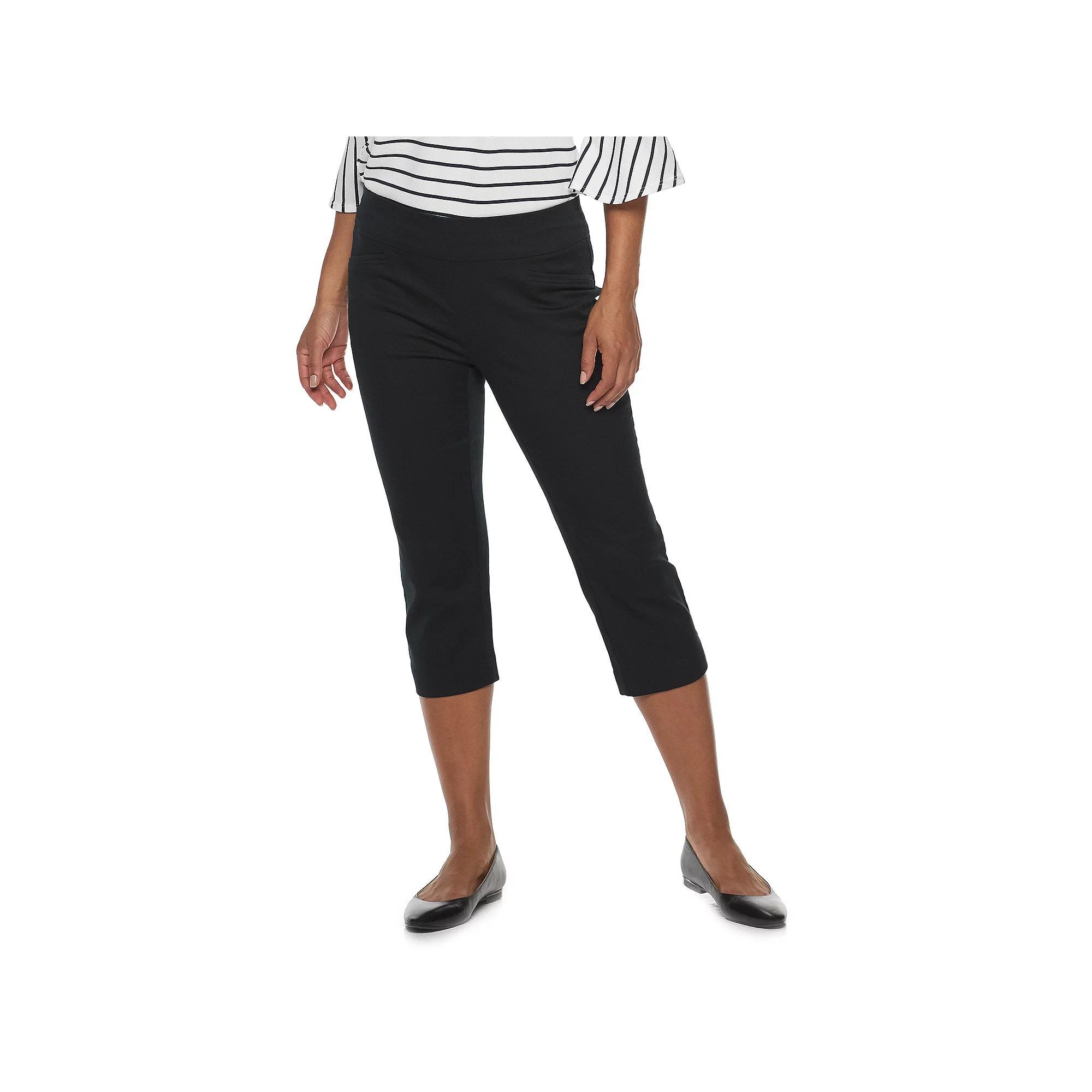 Petite Croft & Barrow® Effortless Stretch Capri Pants, Women's, Size: 12 Petite, Black Product Image