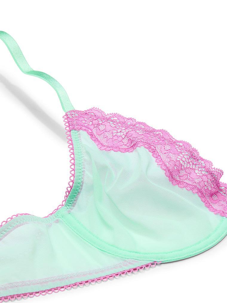 Tease Lace-Trim Unlined Demi Bra Product Image