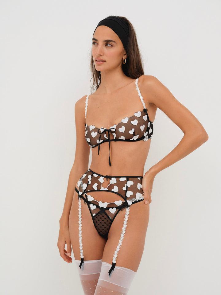 Mia Thong Panty — Black Product Image