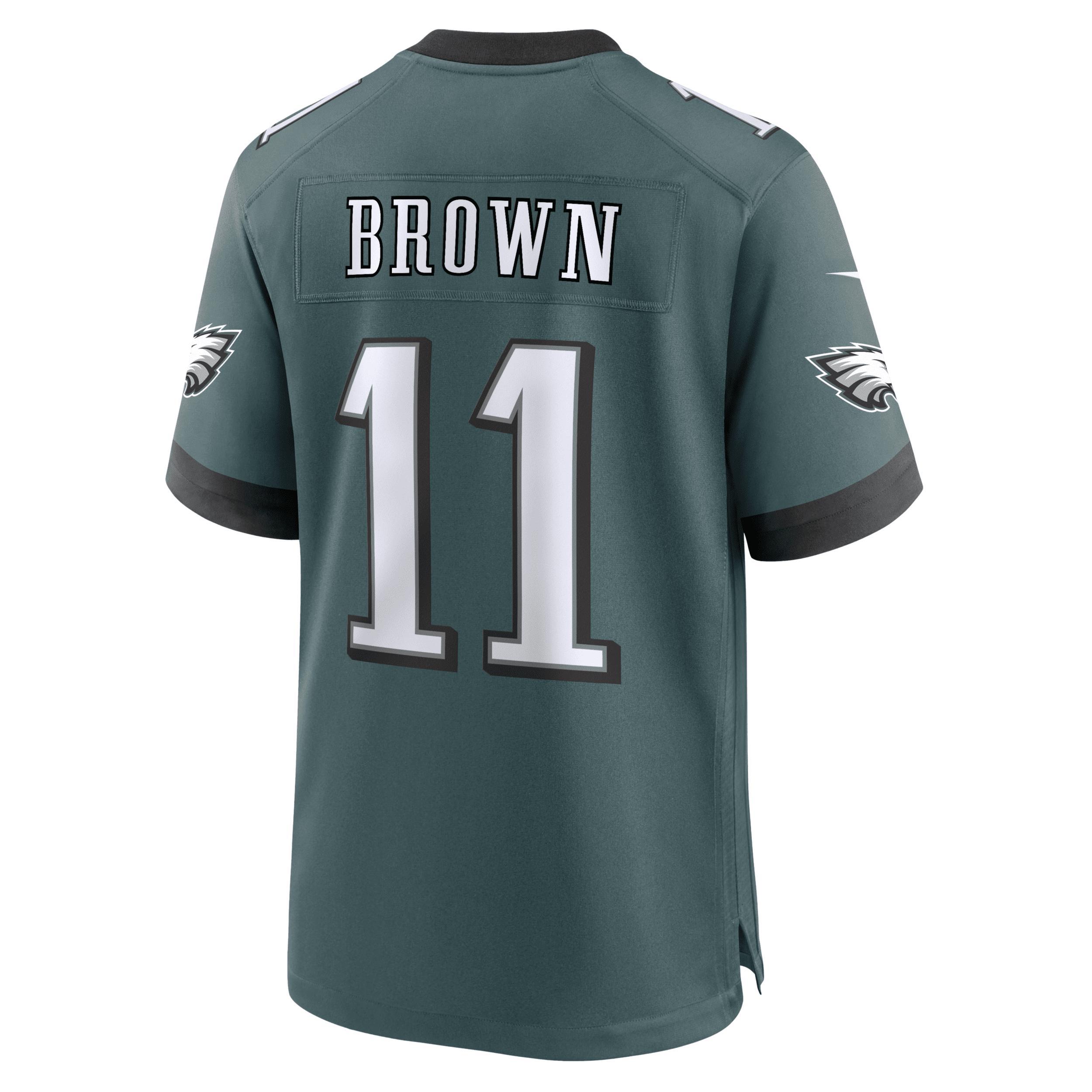Men's Nike A.J. Brown Midnight Green Philadelphia Eagles Team Game Jersey, Size: XL Product Image