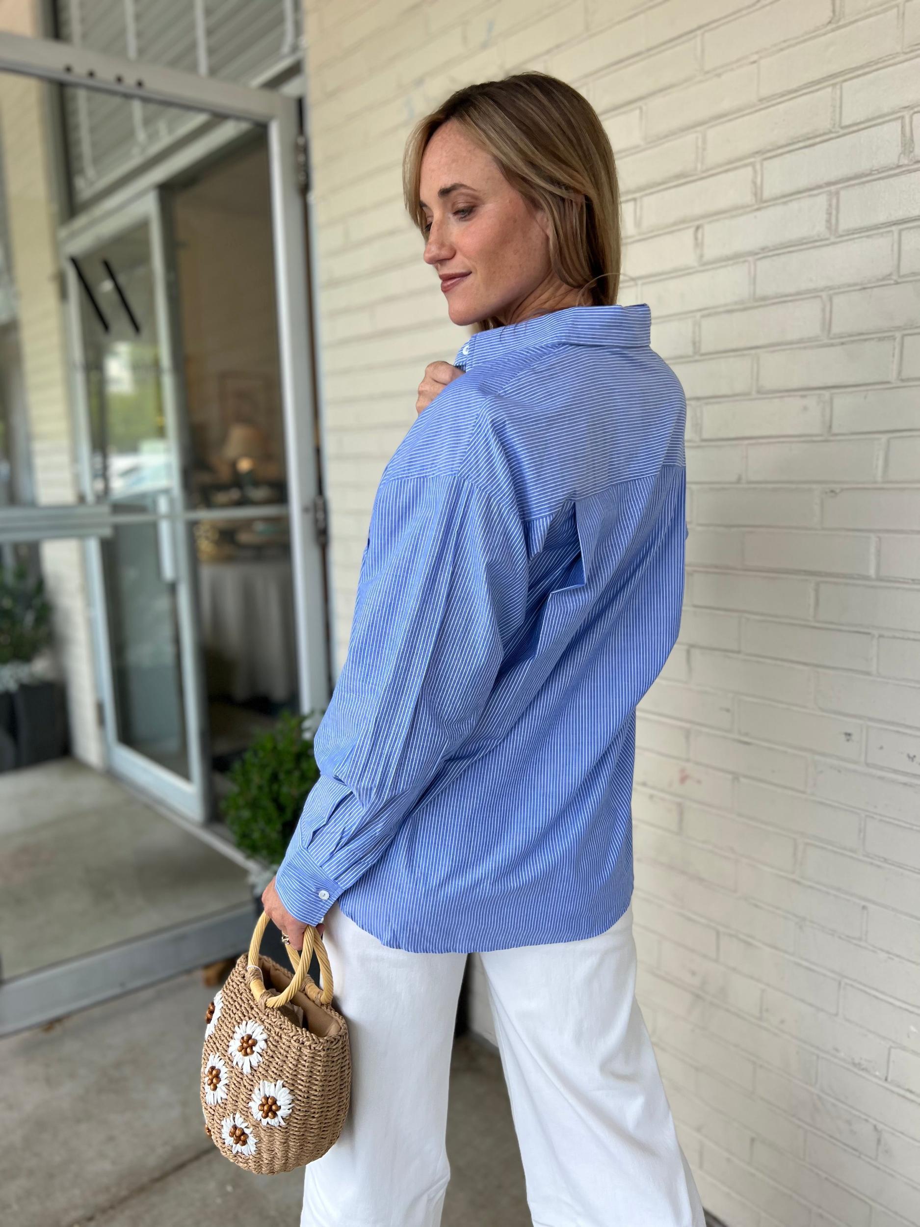 Ava Button Up Striped Shirt Product Image
