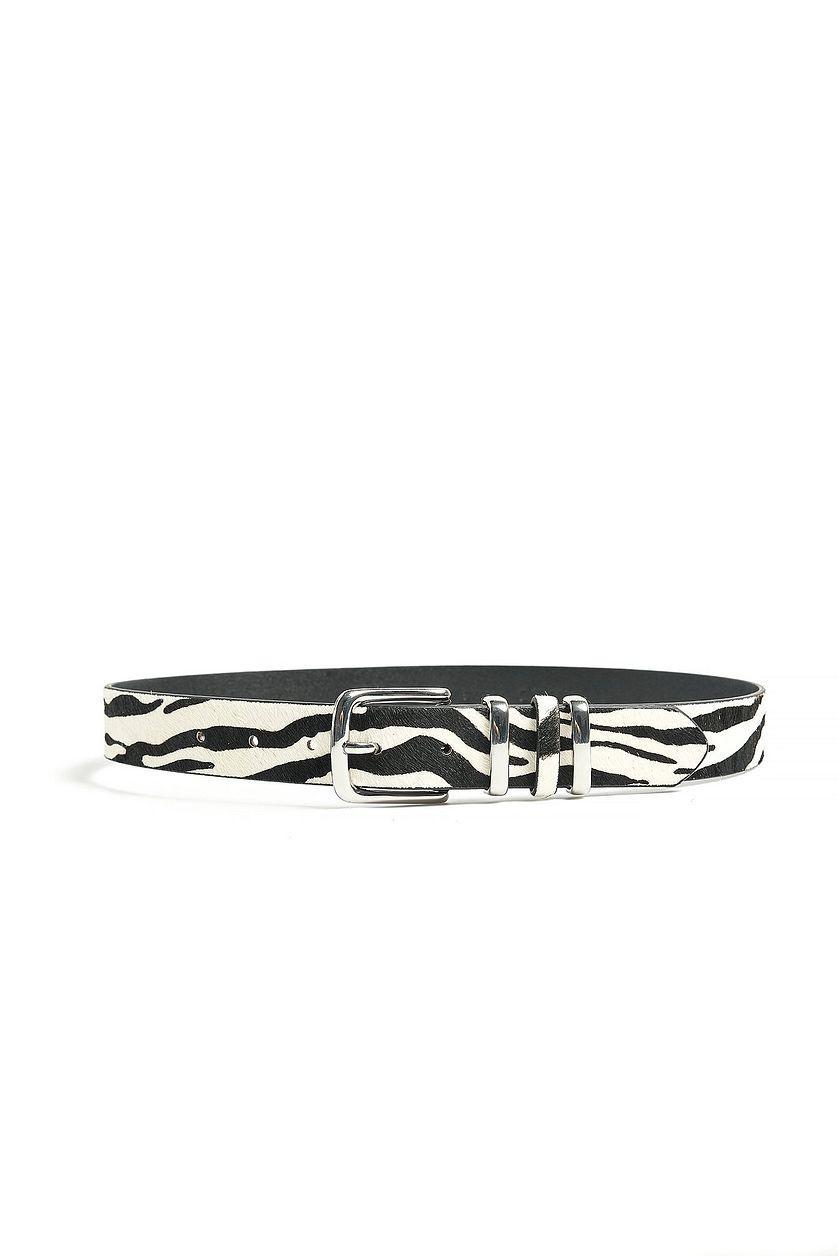 Squared Buckle Leather Belt Product Image